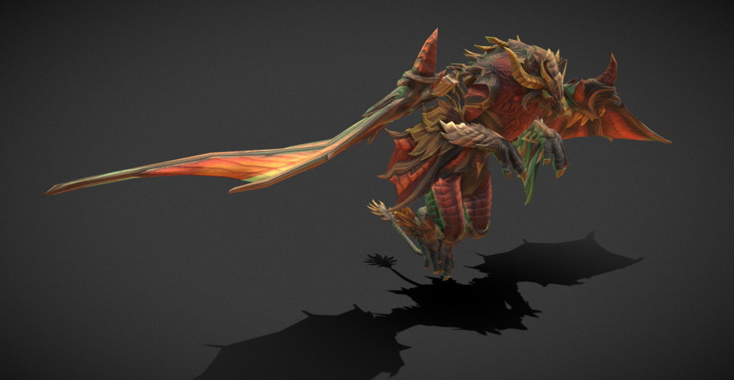 Fantasy Creature - Combat Griffon Low-poly 3D model_6