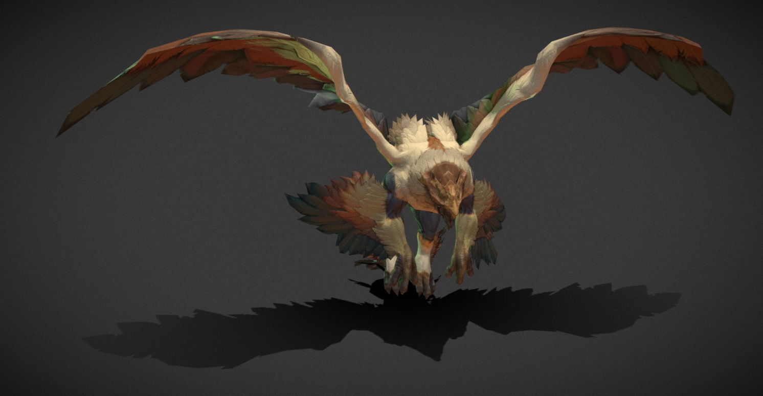 Fantasy Creature - Combat Griffon Low-poly 3D model_27