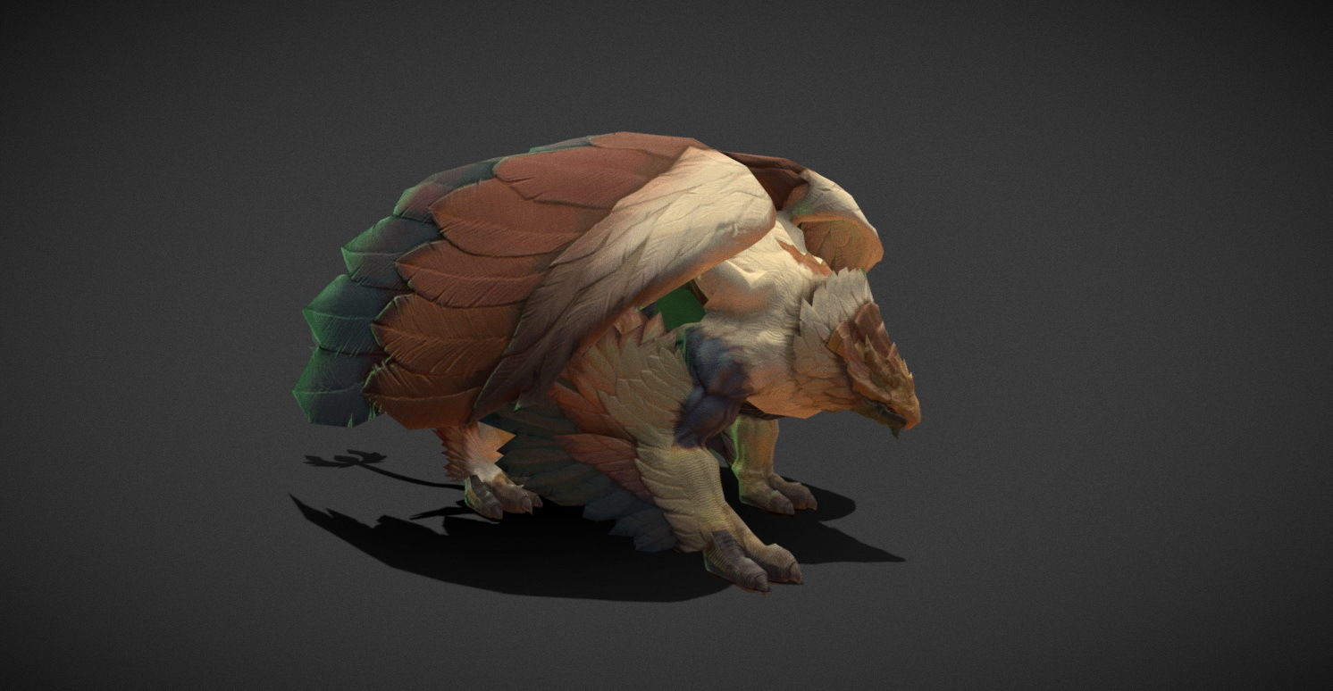 Fantasy Creature - Combat Griffon Low-poly 3D model_17