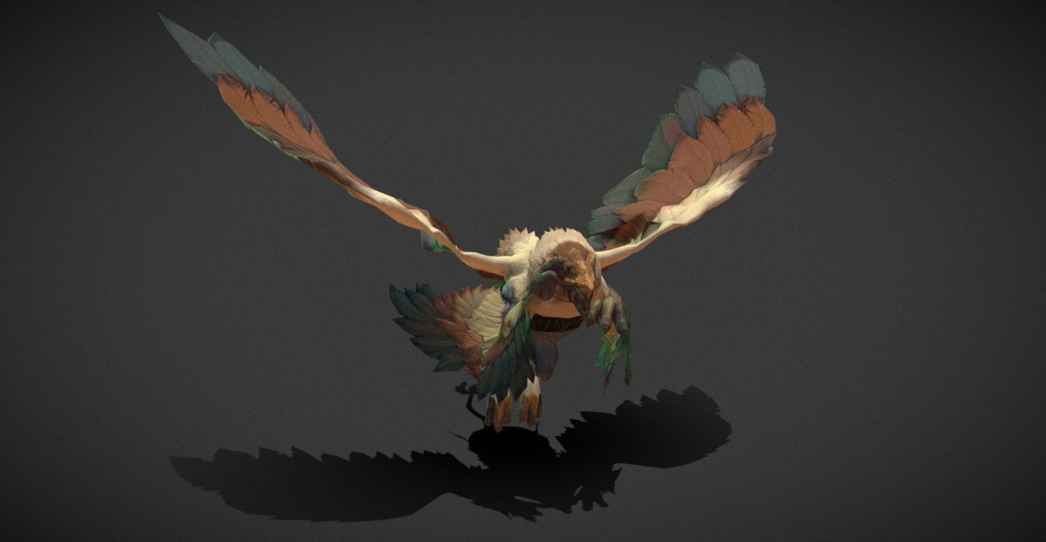 Fantasy Creature - Combat Griffon Low-poly 3D model_22
