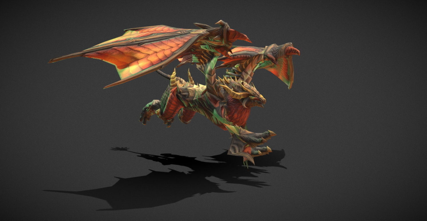 Fantasy Creature - Combat Griffon Low-poly 3D model_14