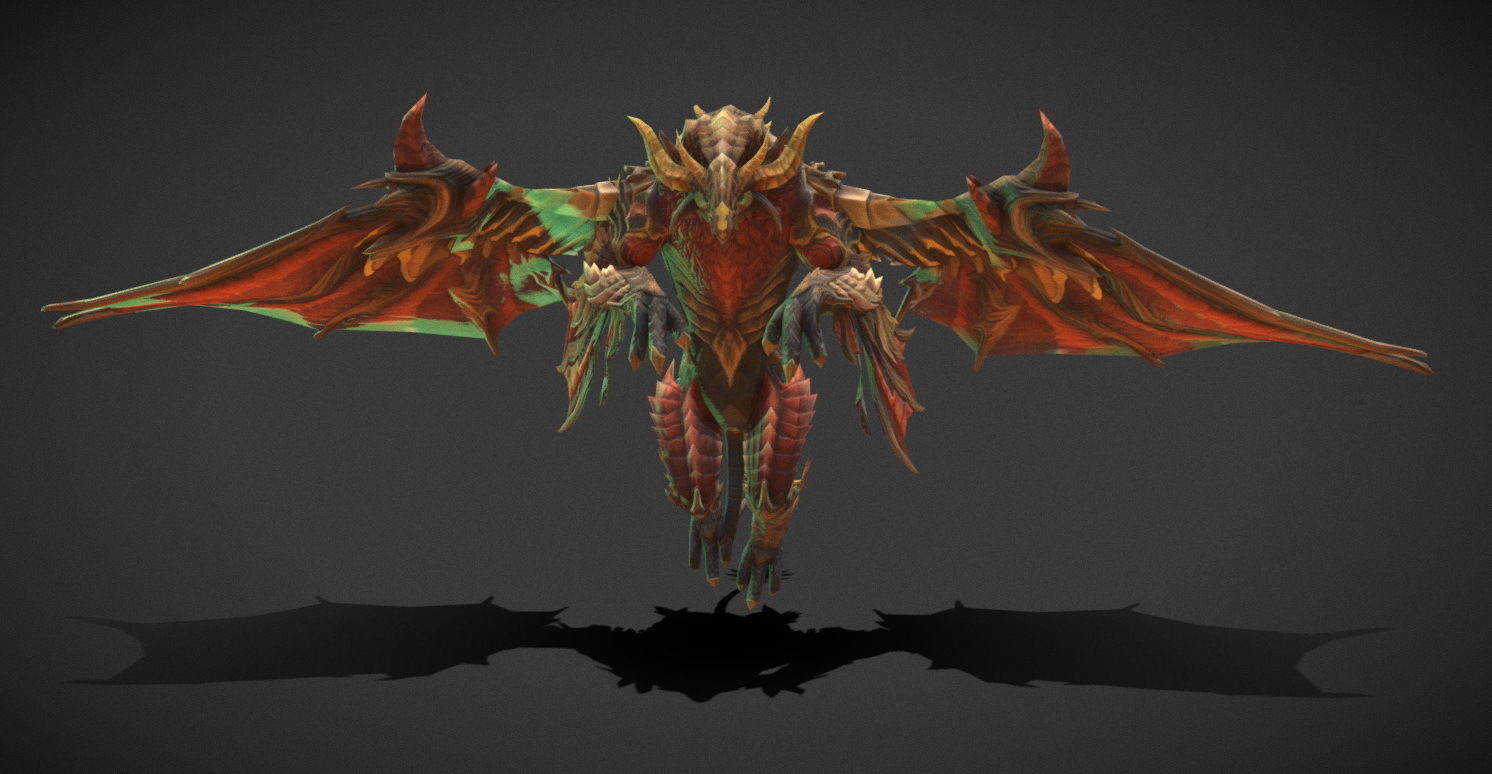 Fantasy Creature - Combat Griffon Low-poly 3D model_5