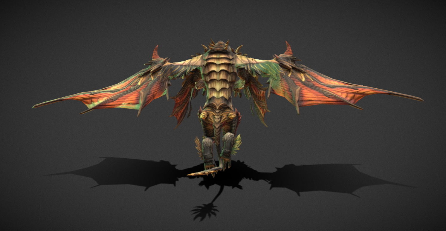Fantasy Creature - Combat Griffon Low-poly 3D model_7