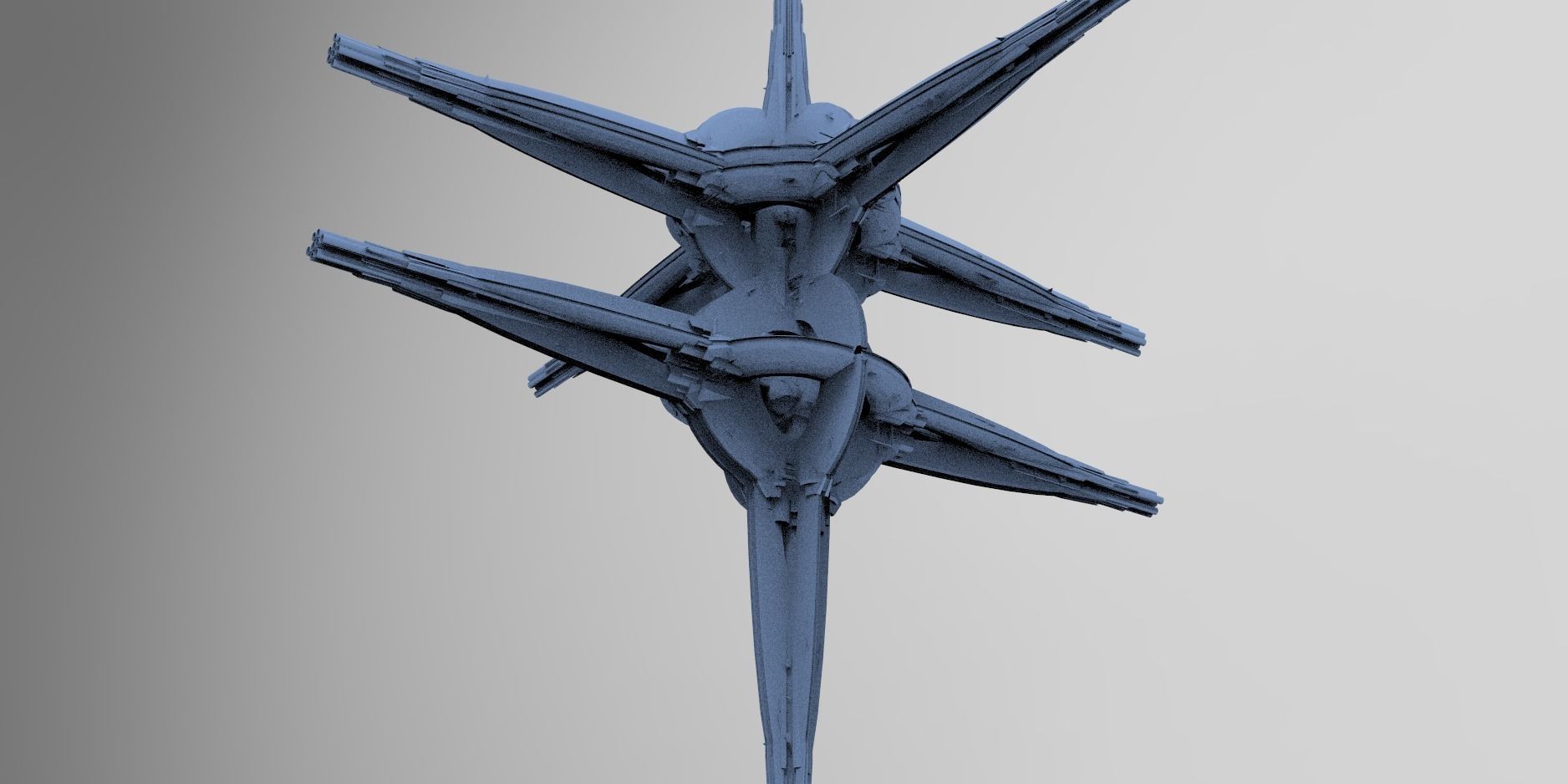 Floating Angel monolith Sci-fi Space Mass relay extended 3D 3D model_1