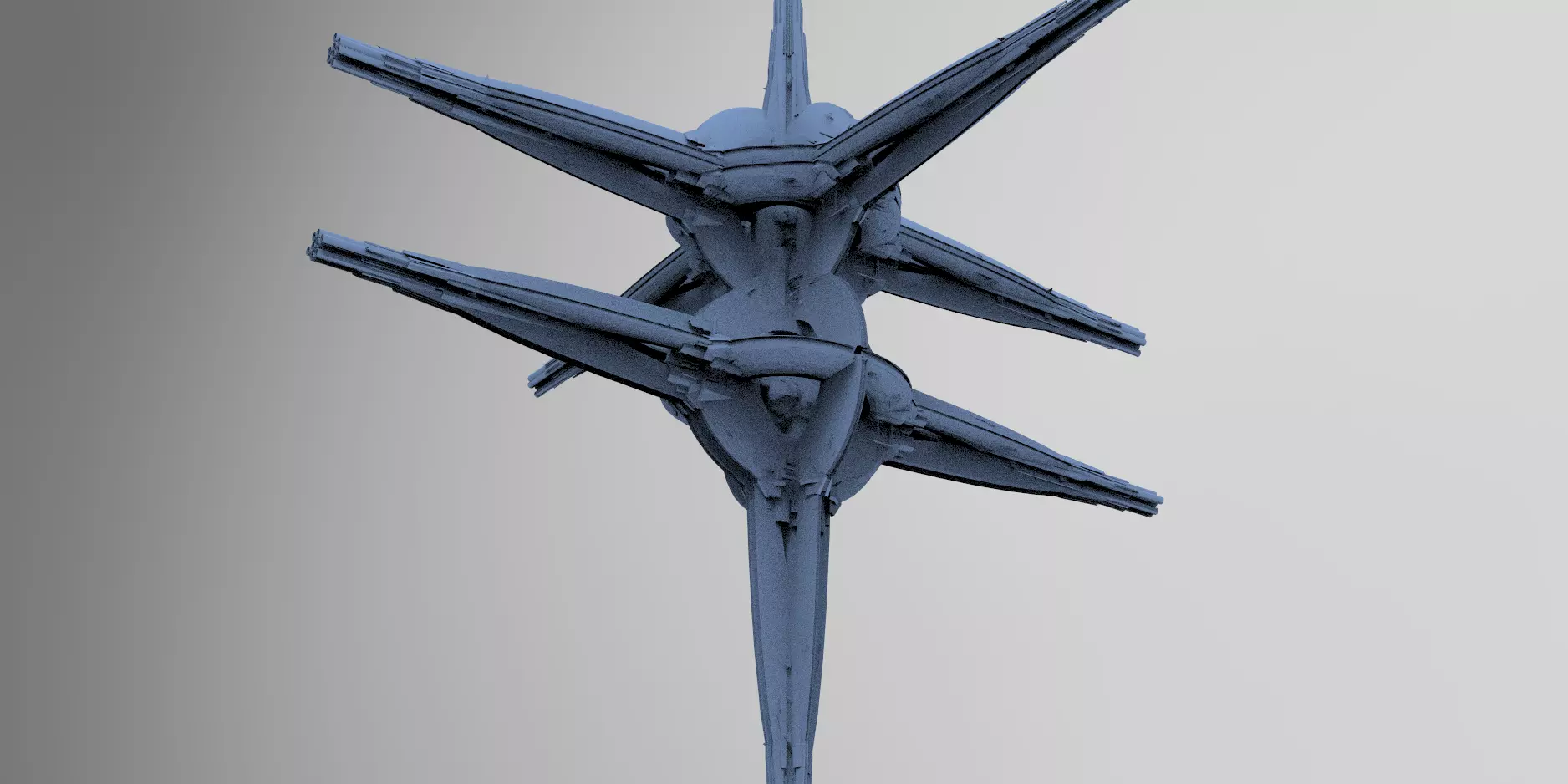 Floating Angel monolith Sci-fi Space Mass relay extended 3D 3D model_0