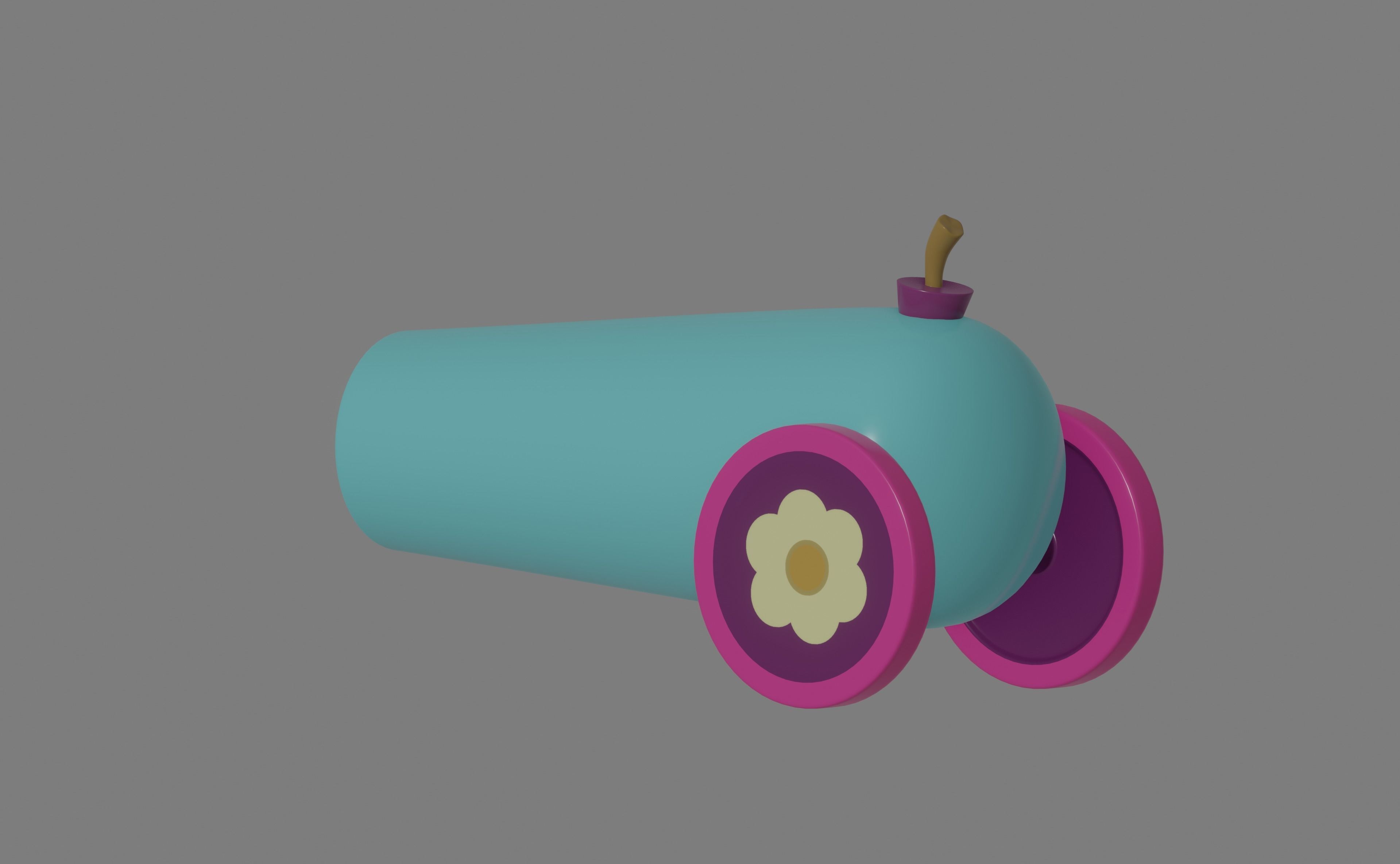 Party Cannon 3D model_5