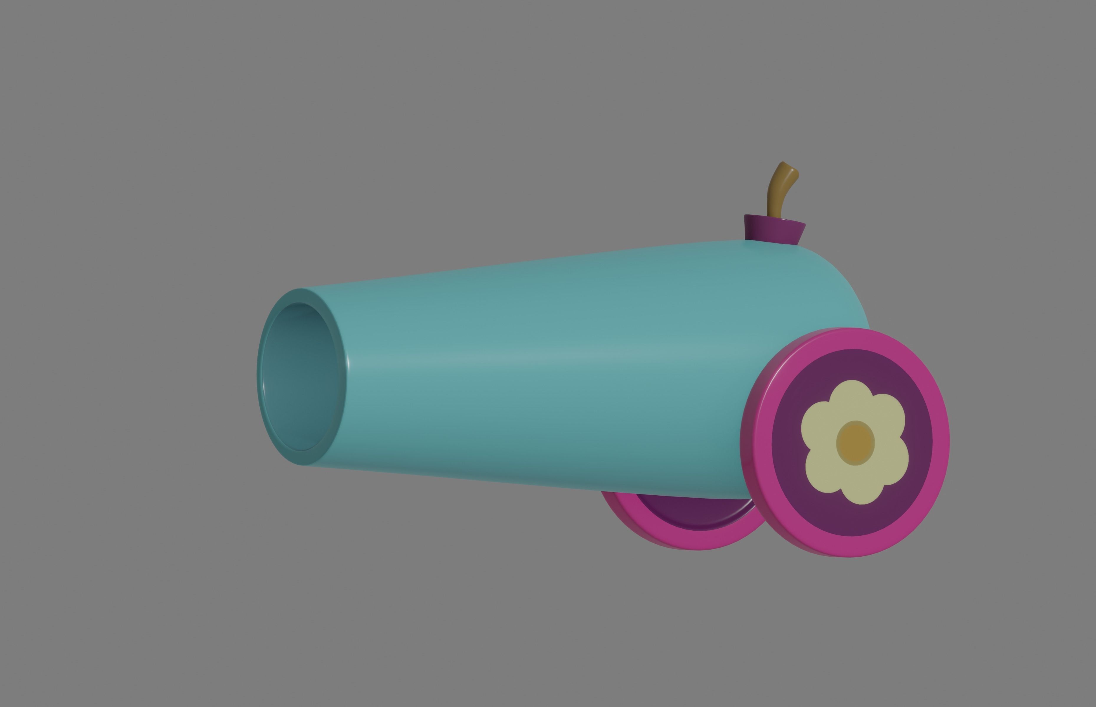 Party Cannon 3D model_2
