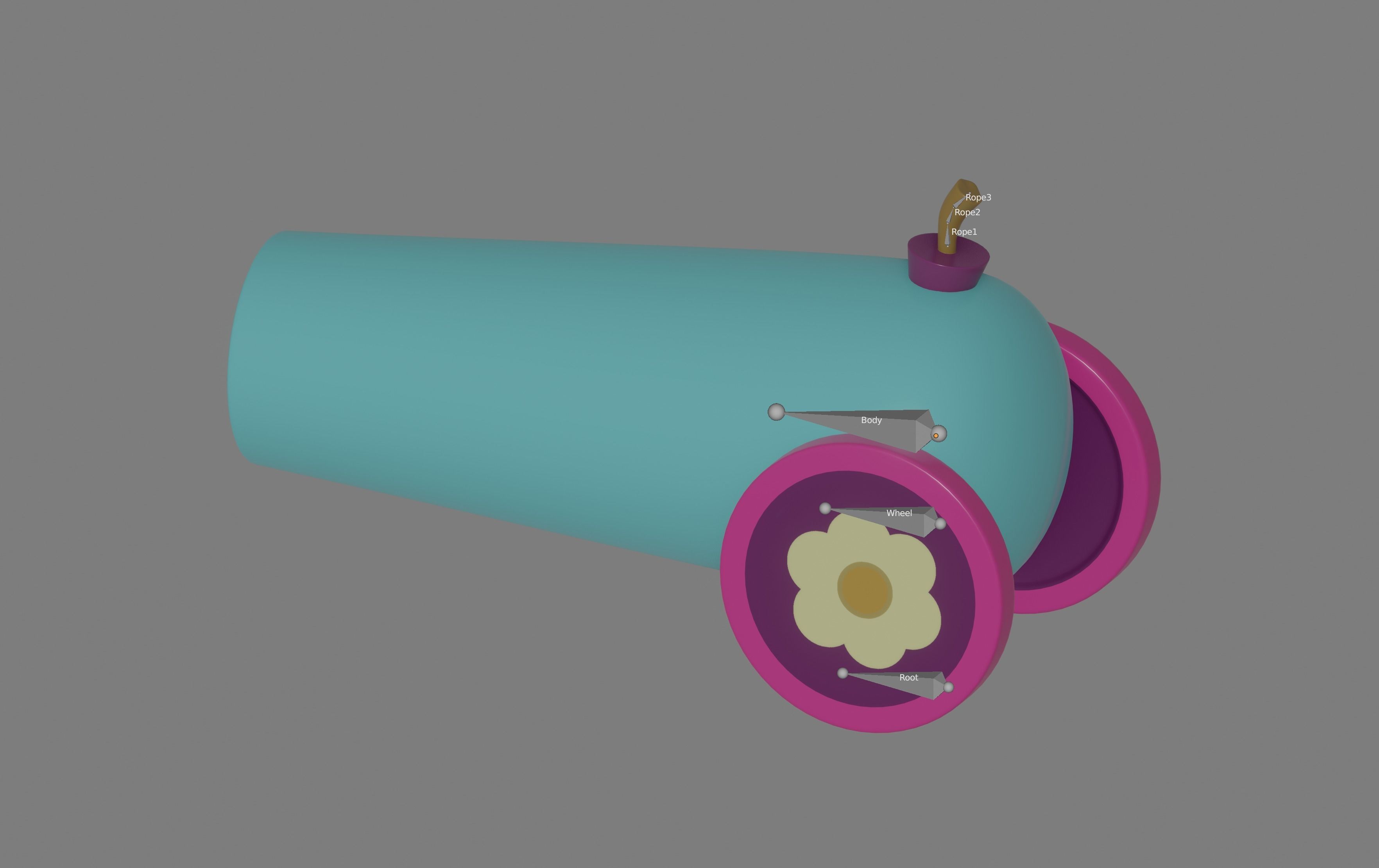 Party Cannon 3D model_14
