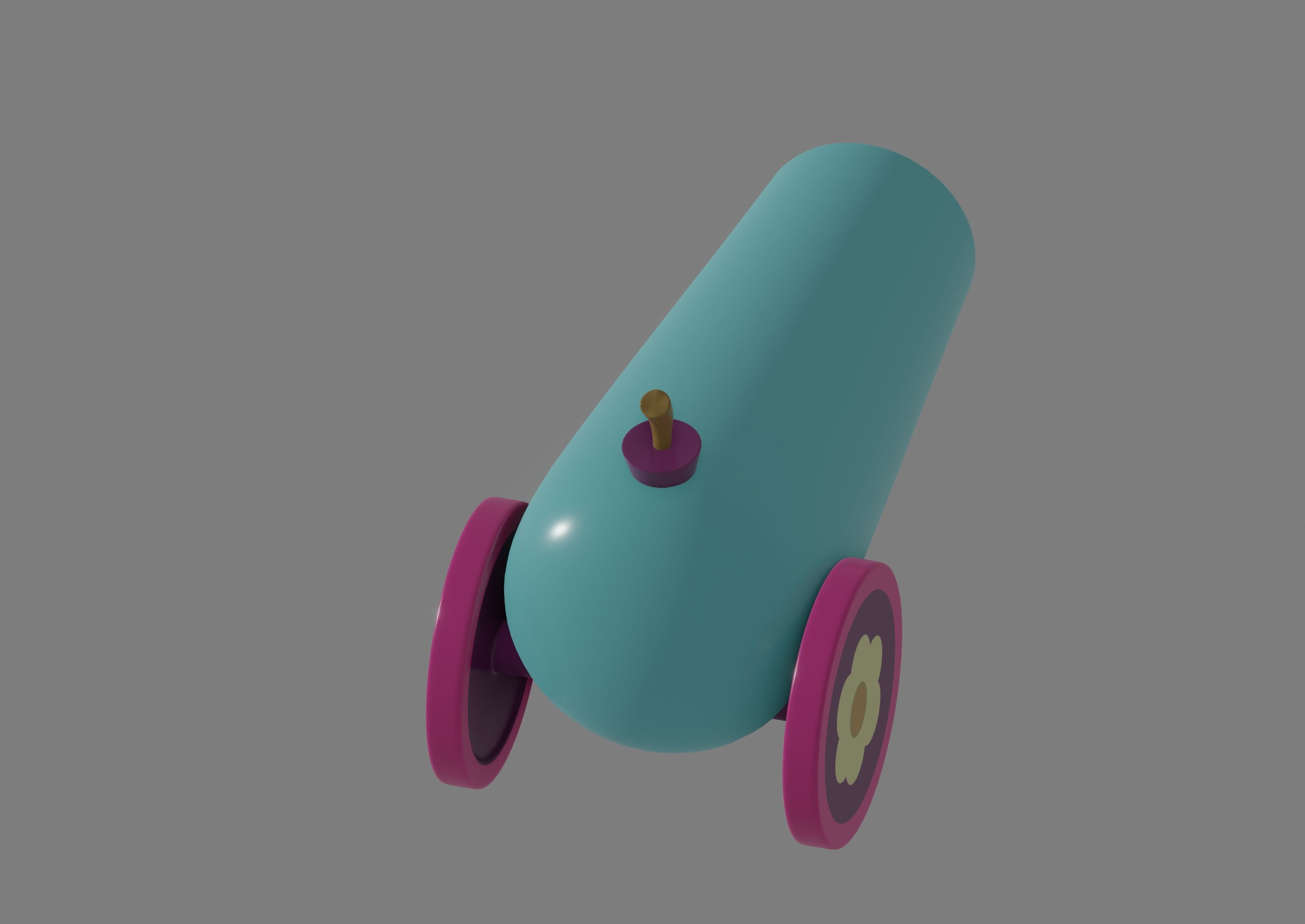 Party Cannon 3D model_7