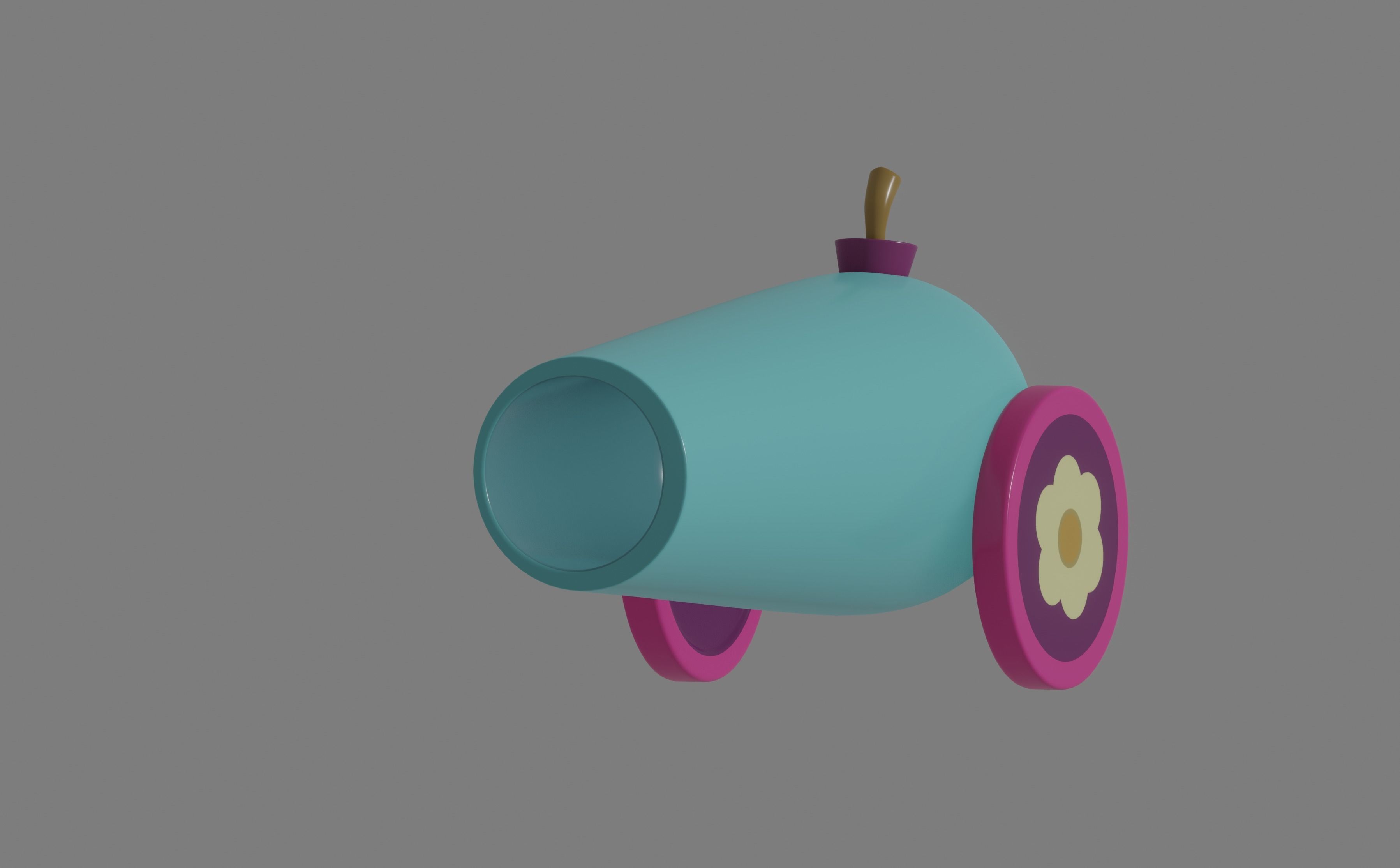 Party Cannon 3D model_3