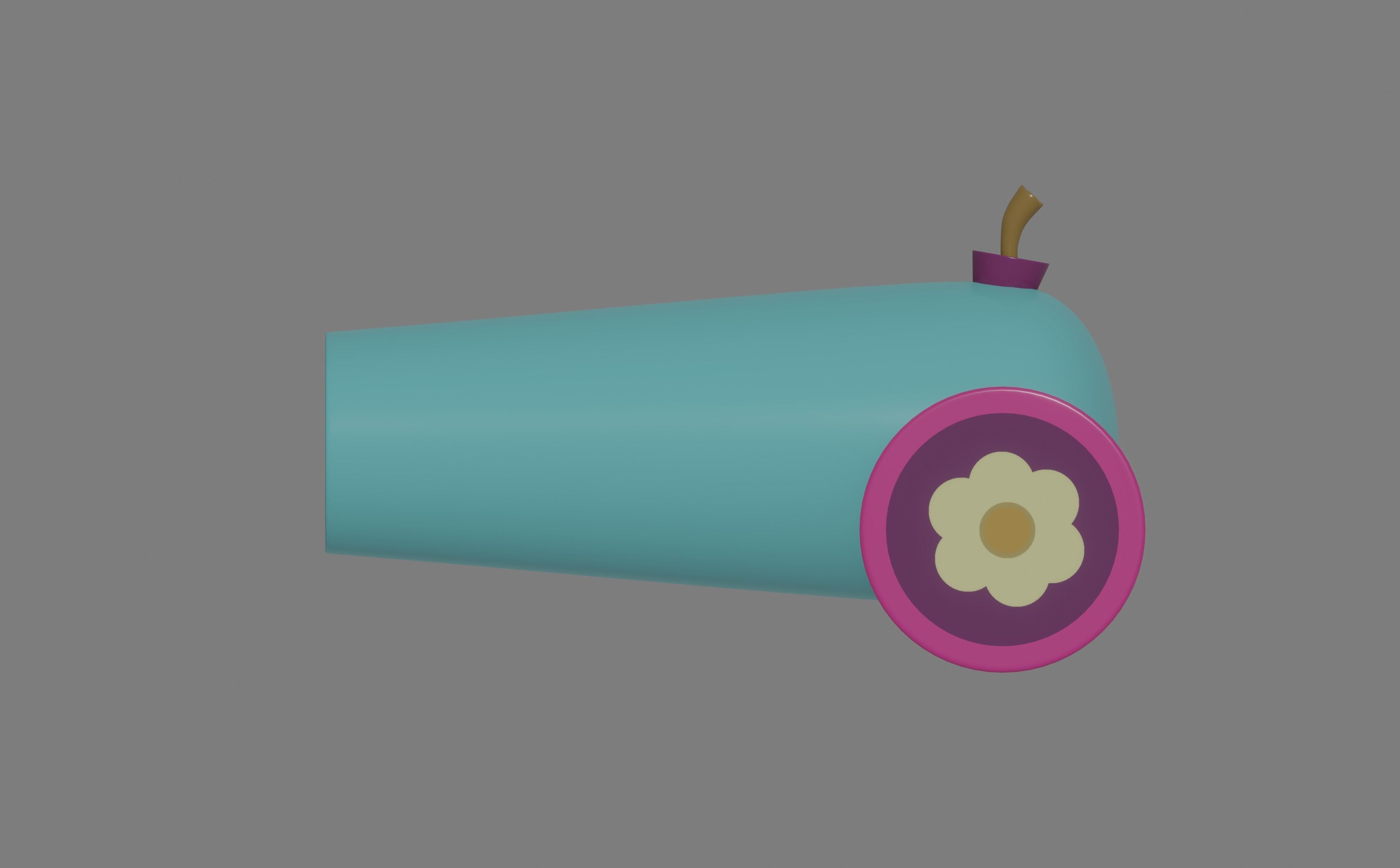 Party Cannon 3D model_1