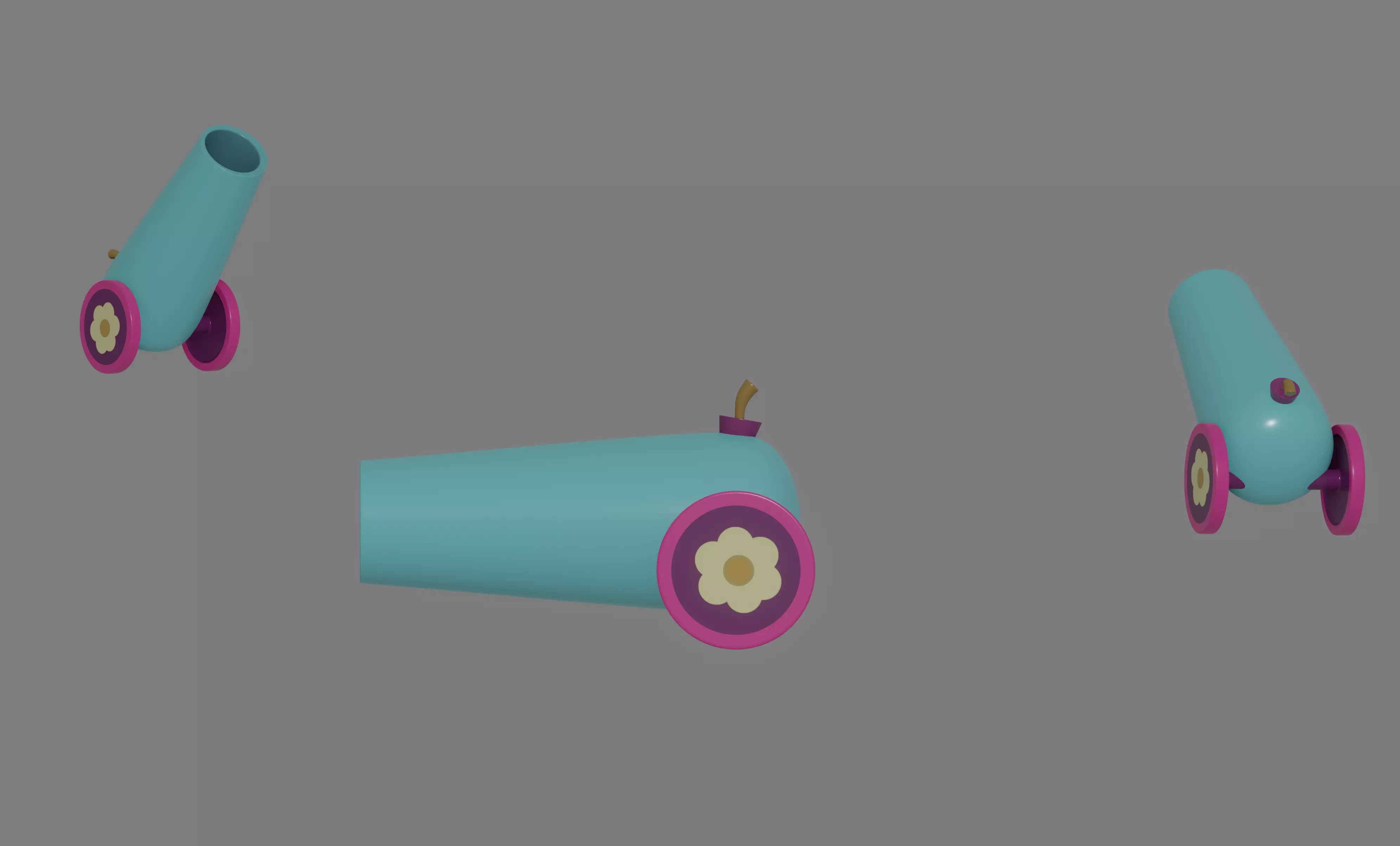 Party Cannon 3D model_0
