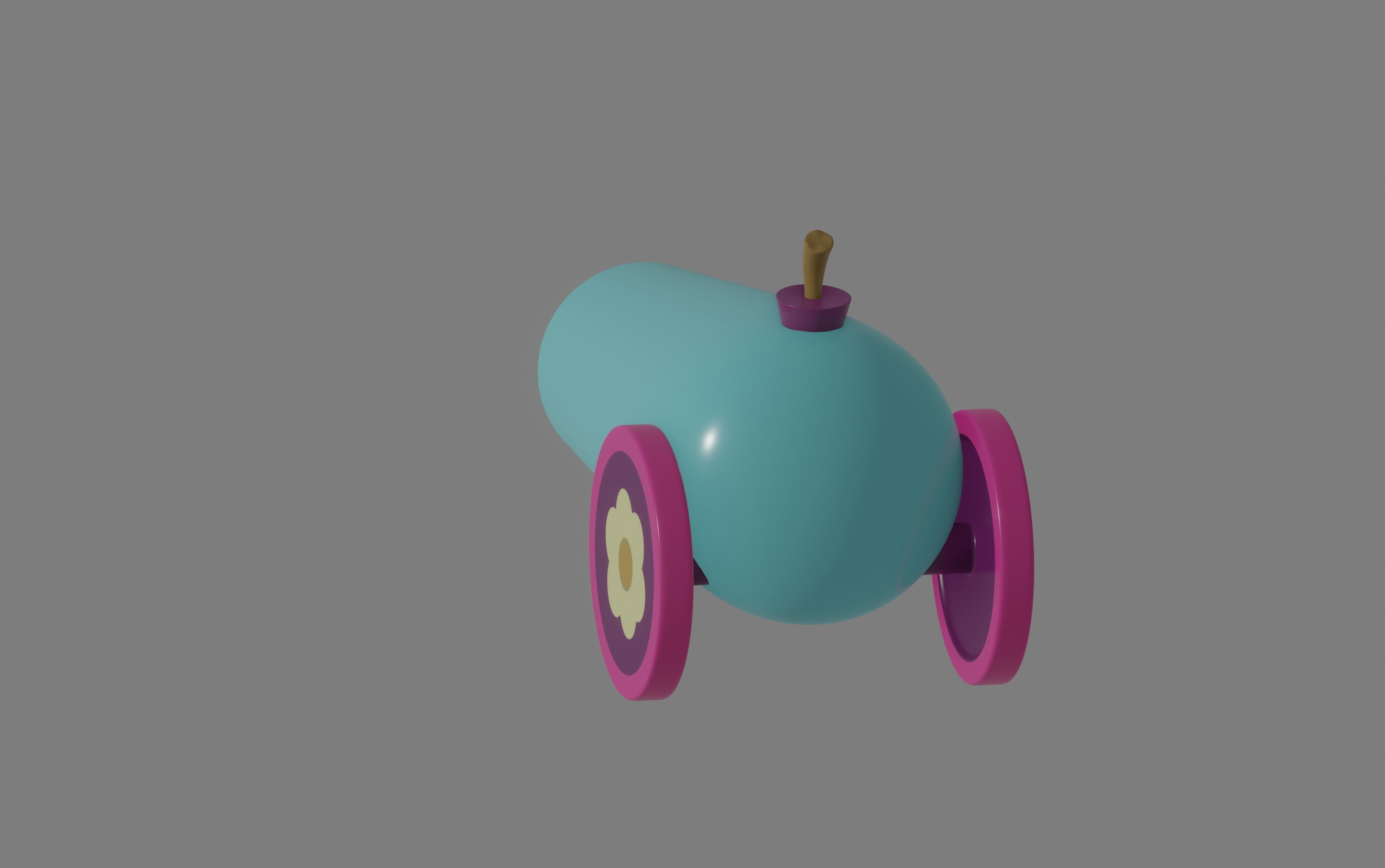 Party Cannon 3D model_6