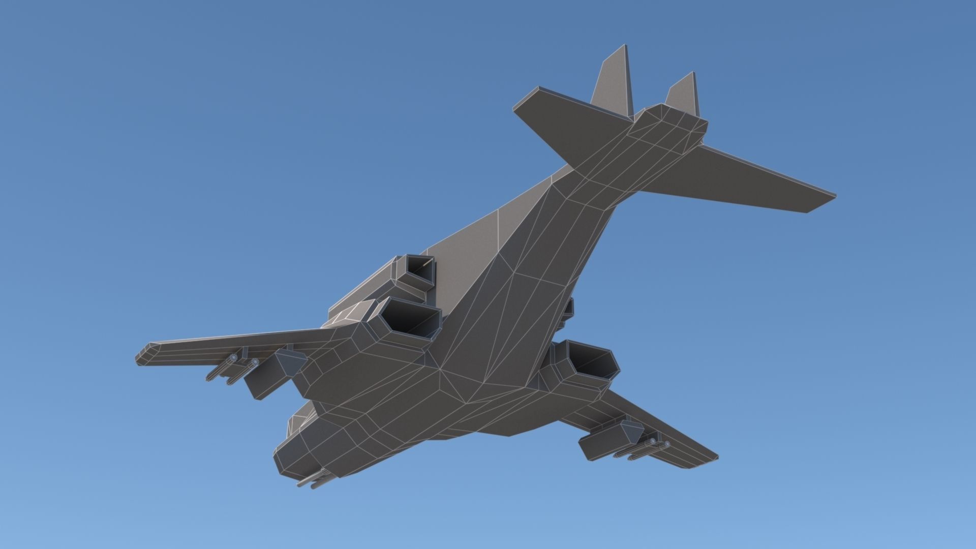 Spaceship CYS-1603 Low-poly 3D model_8