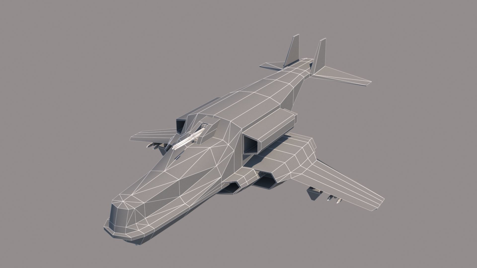 Spaceship CYS-1603 Low-poly 3D model_6
