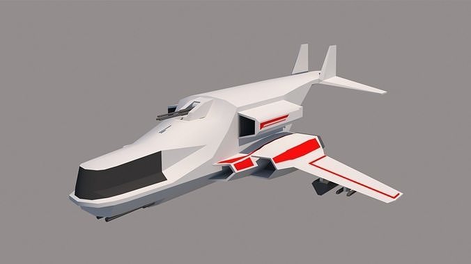 Spaceship CYS-1603 Low-poly 3D model