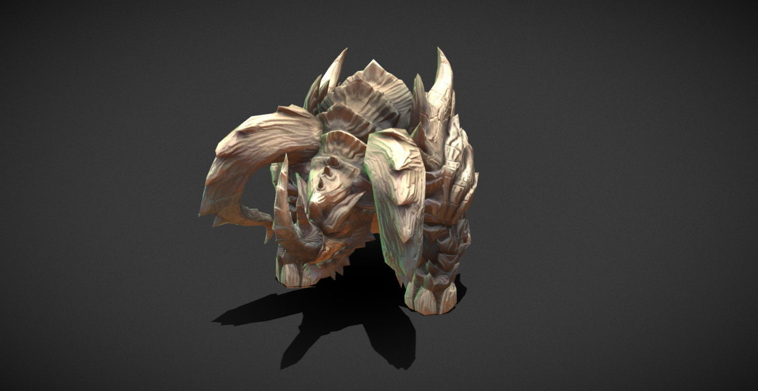 Fantasy Creature - Combat Rhino Low-poly 3D model_1
