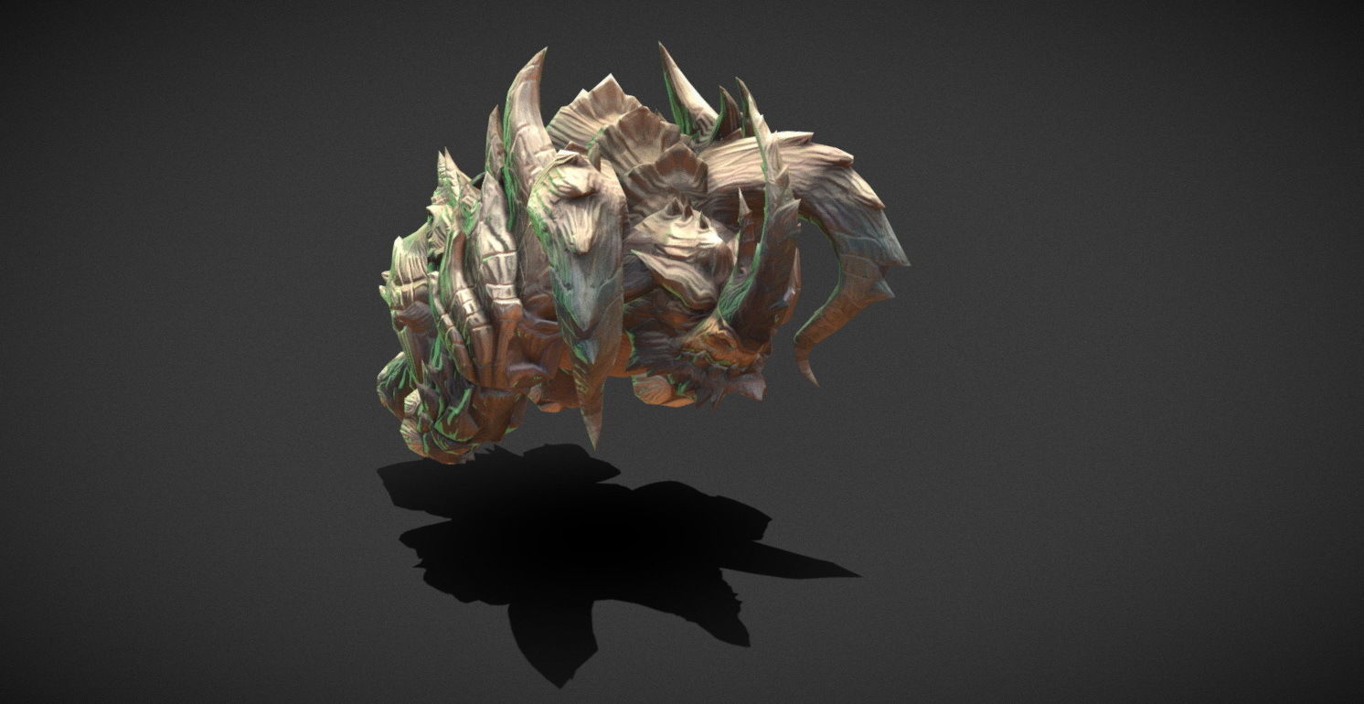 Fantasy Creature - Combat Rhino Low-poly 3D model_9
