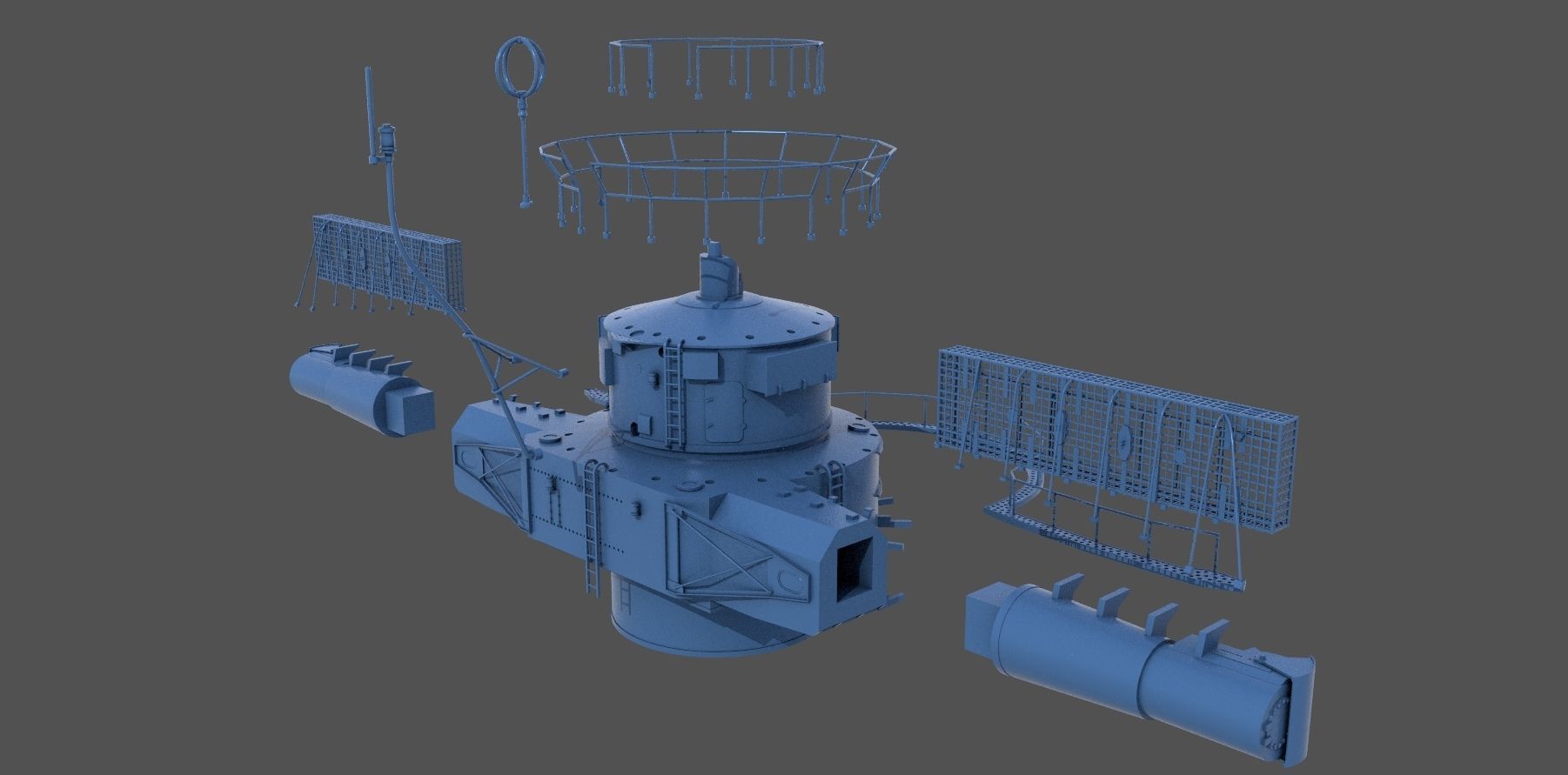 Yamato 15m main rangefinder - Personal license - 1-100 scale 3D print model_6