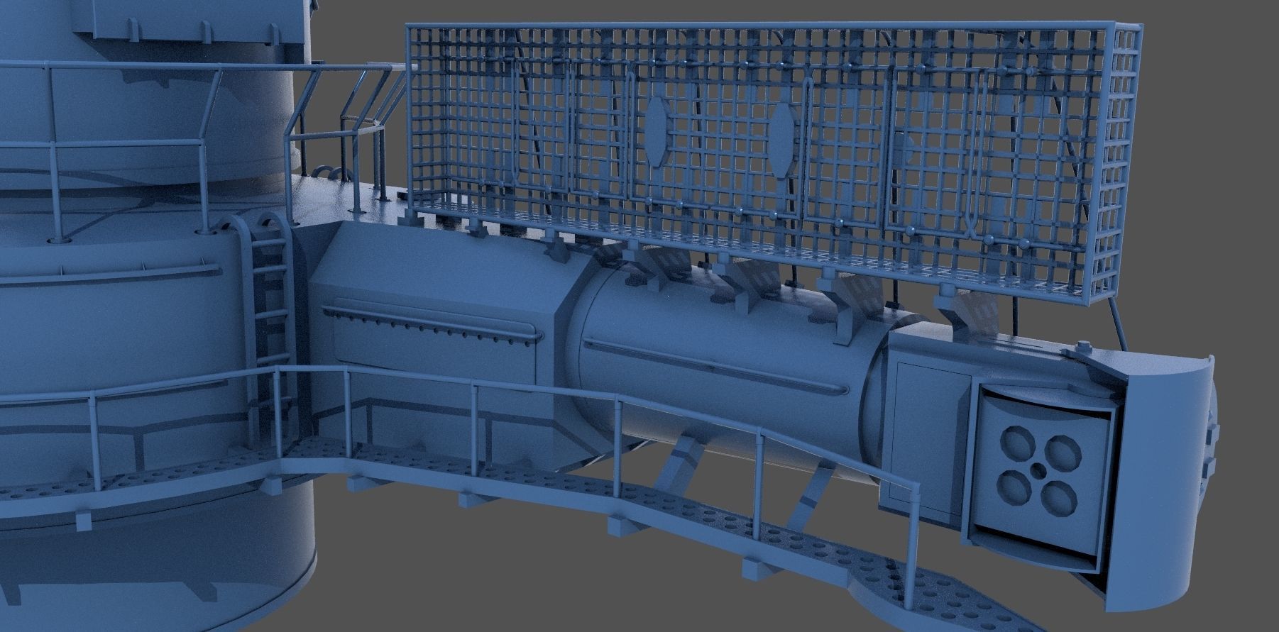 Yamato 15m main rangefinder - Personal license - 1-100 scale 3D print model_3