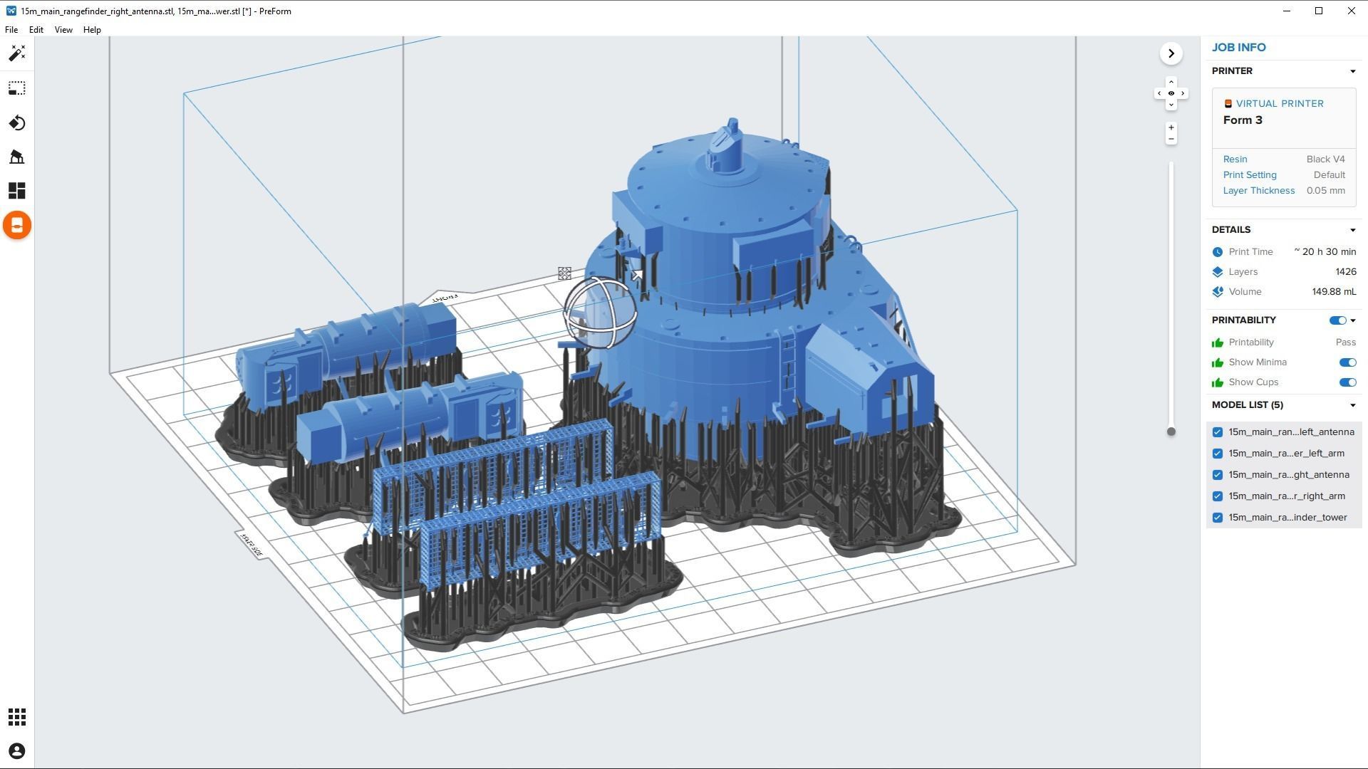 Yamato 15m main rangefinder - Personal license - 1-100 scale 3D print model_8