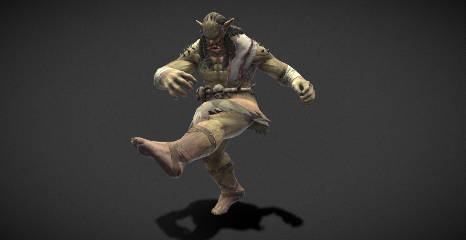 Fantasy Creature - Combat Troll Low-poly 3D model_21
