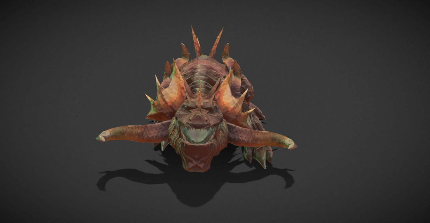 Fantasy Creature - Crocodile Low-poly 3D model_18