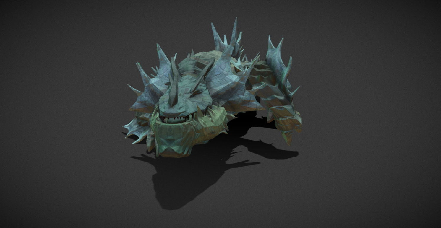 Fantasy Creature - Crocodile Low-poly 3D model_29
