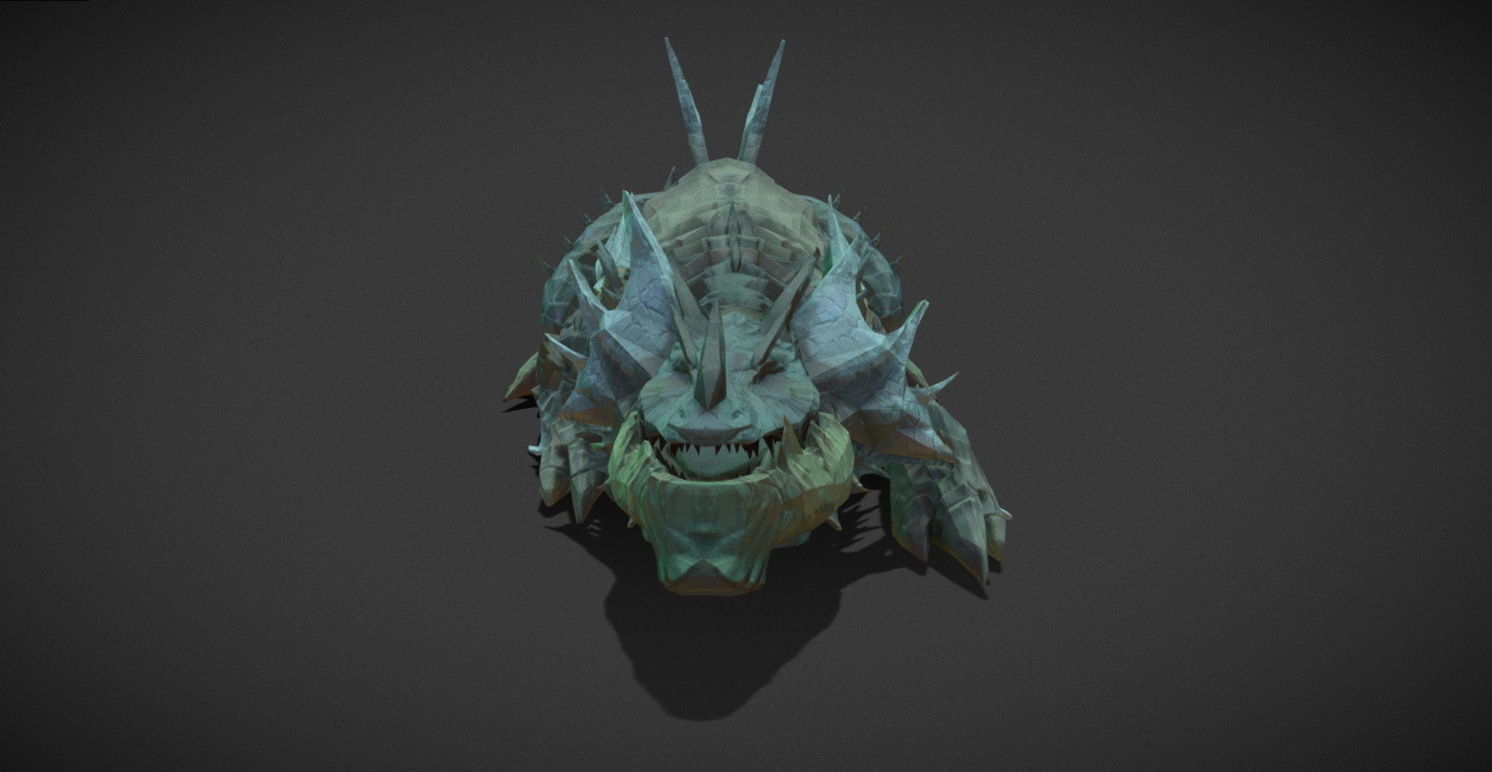 Fantasy Creature - Crocodile Low-poly 3D model_28
