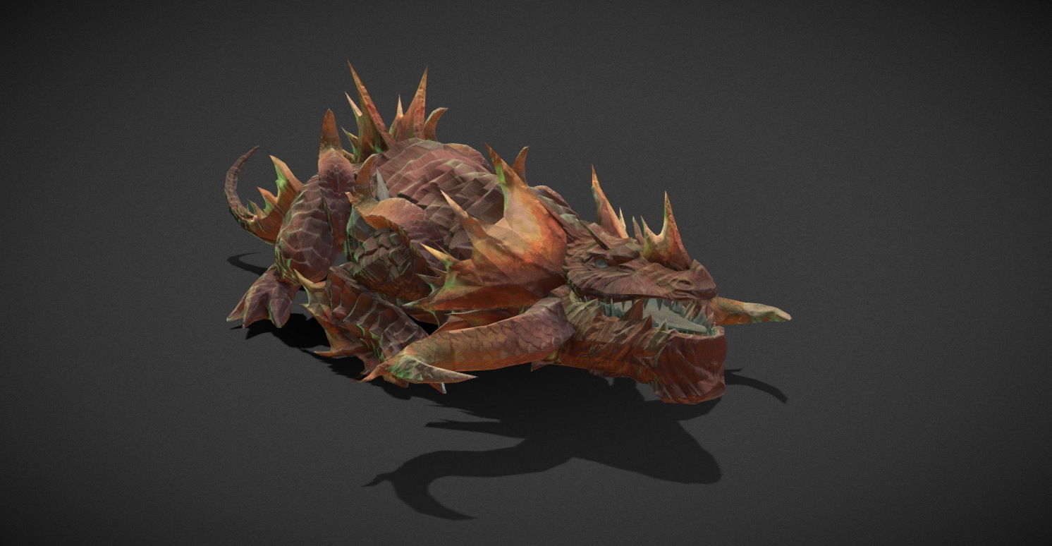 Fantasy Creature - Crocodile Low-poly 3D model_17