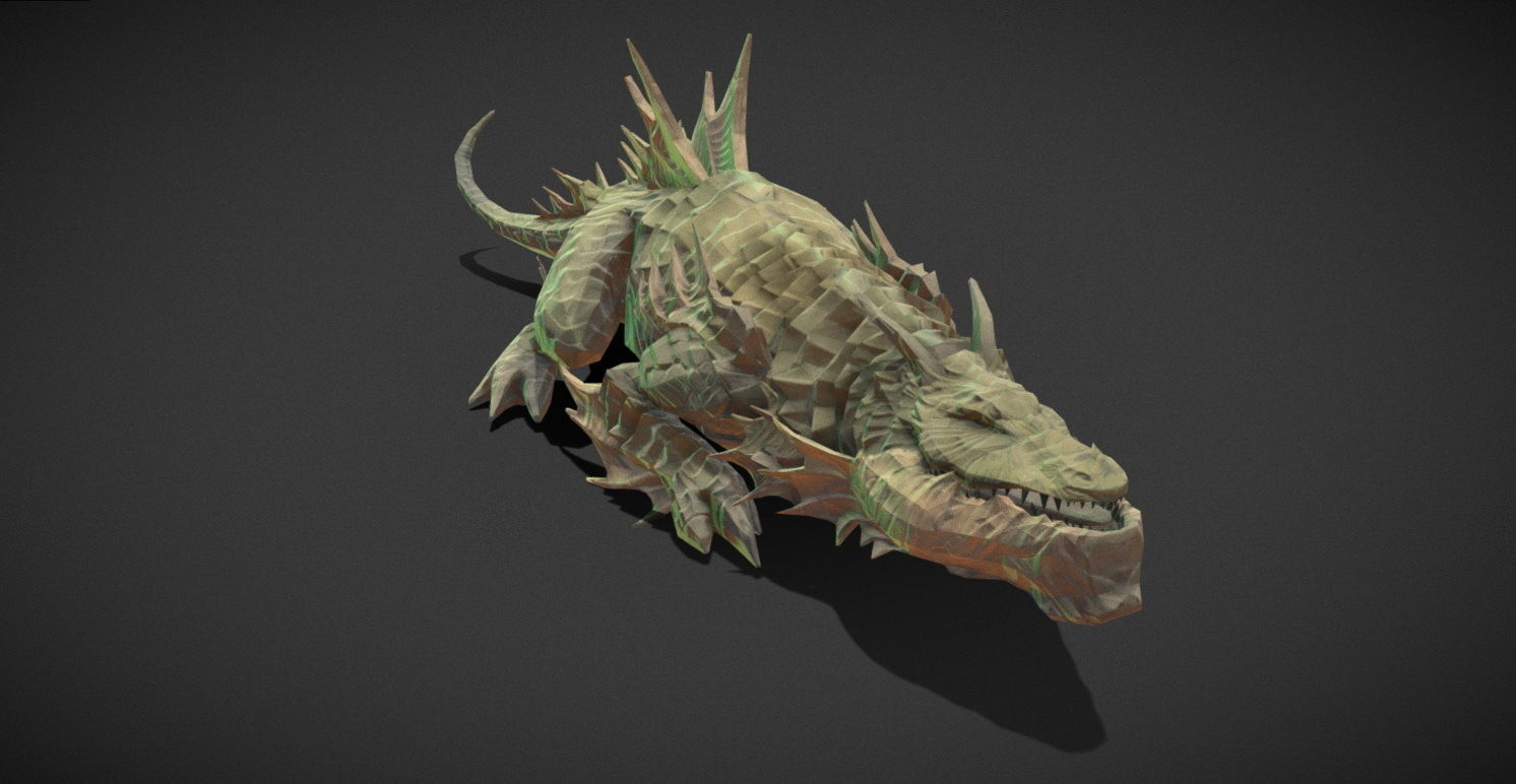 Fantasy Creature - Crocodile Low-poly 3D model_31