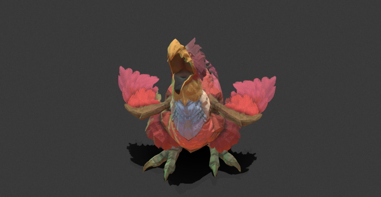 Fantasy Creature - Peacock Low-poly 3D model_24