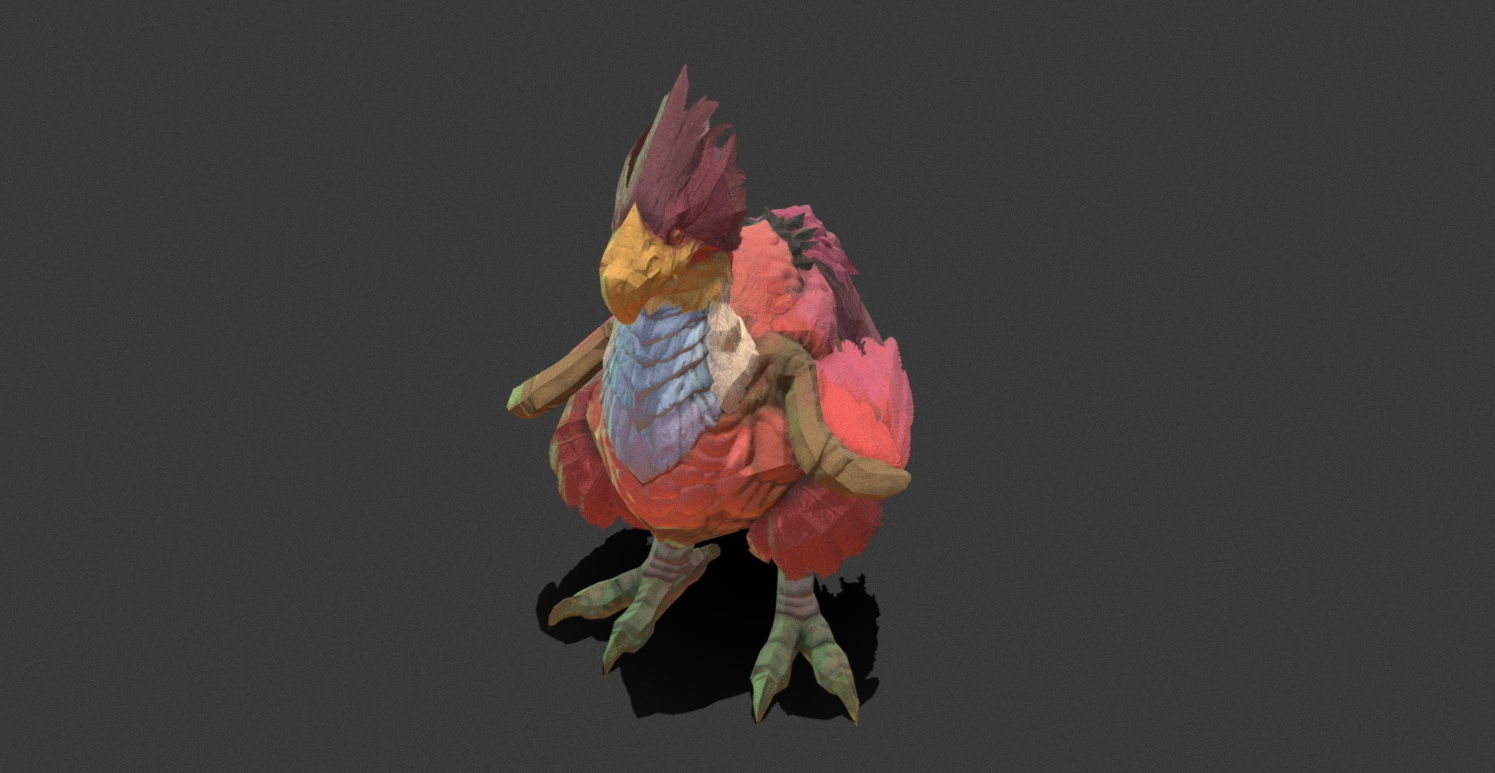 Fantasy Creature - Peacock Low-poly 3D model_20