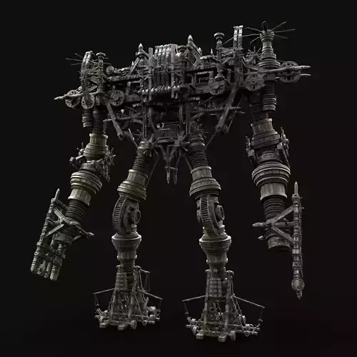 MECH GIANT ROBOT SIEGE ENGINE MACHINE WAR AAA CONSTRUCTION MECHA Low-poly 3D model