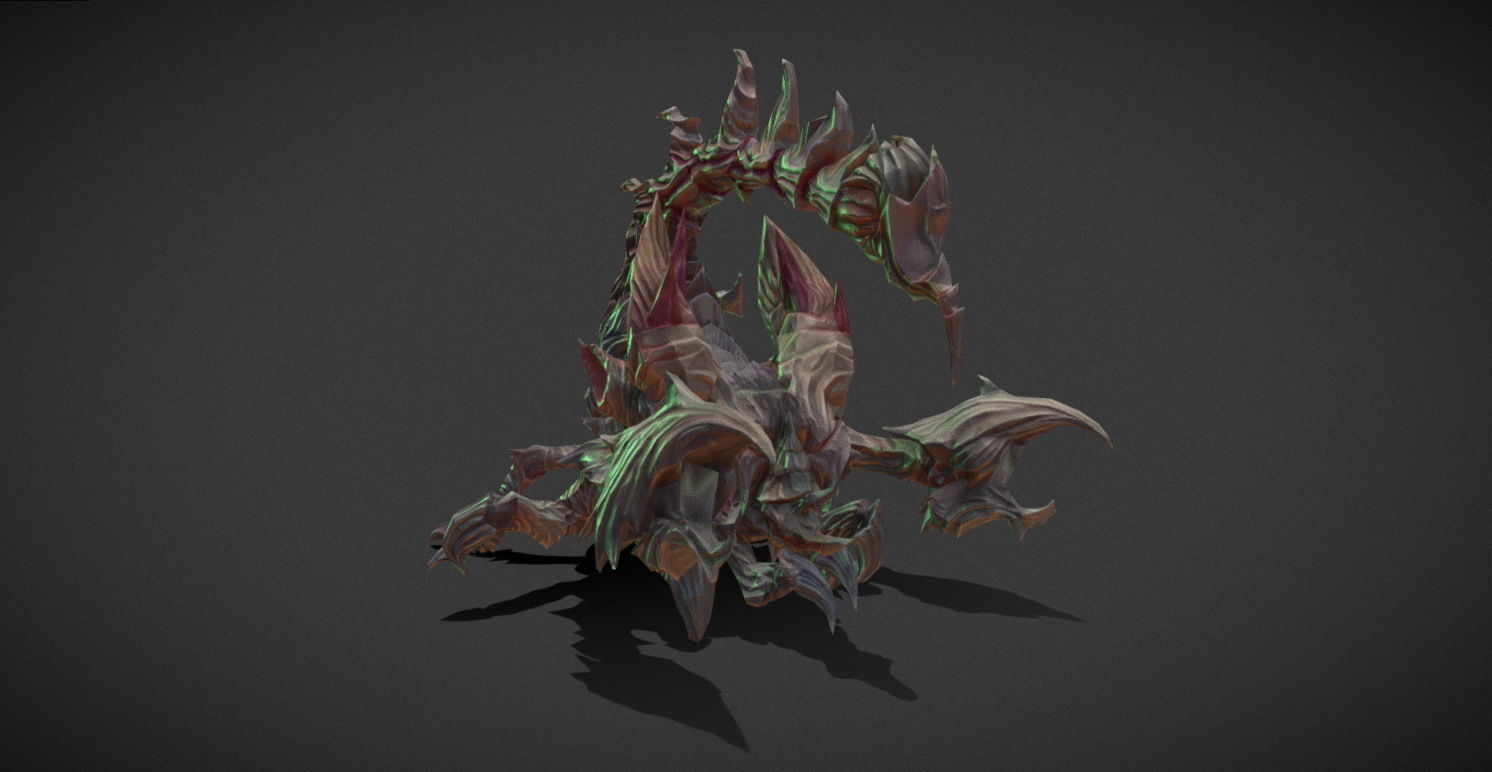 Fantasy Creature - Scorpion Low-poly 3D model_4