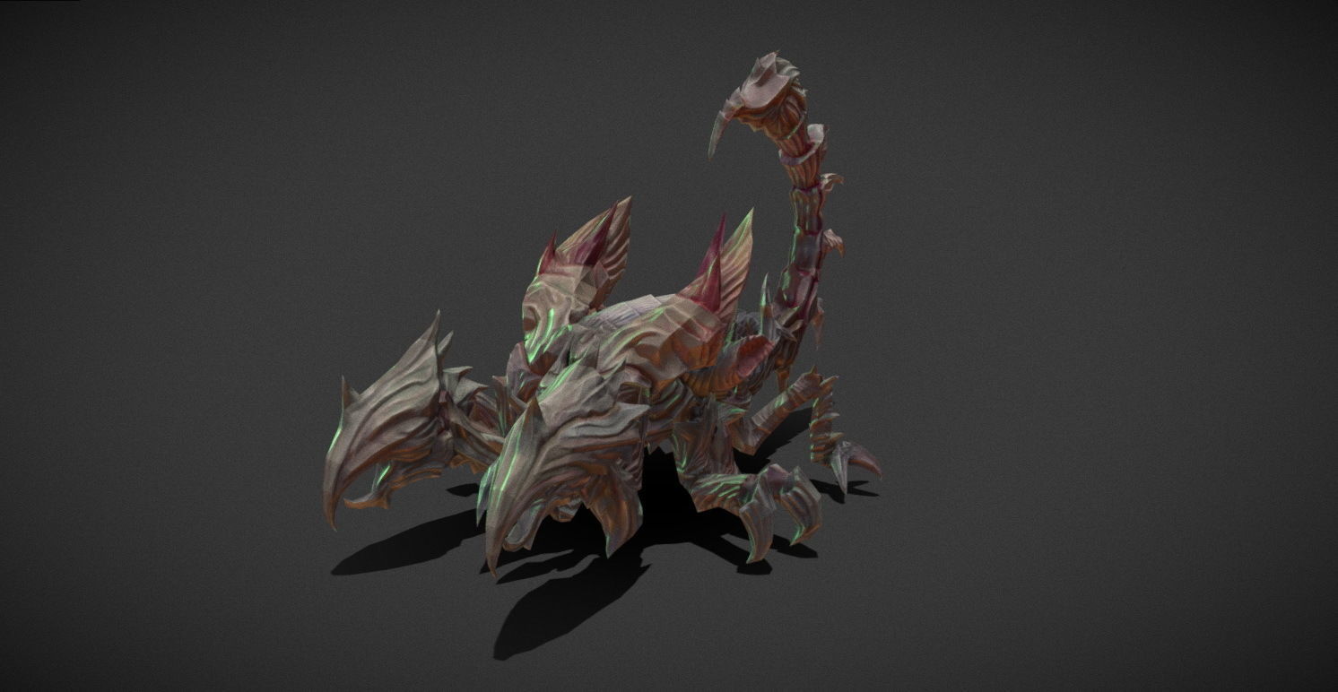 Fantasy Creature - Scorpion Low-poly 3D model_7
