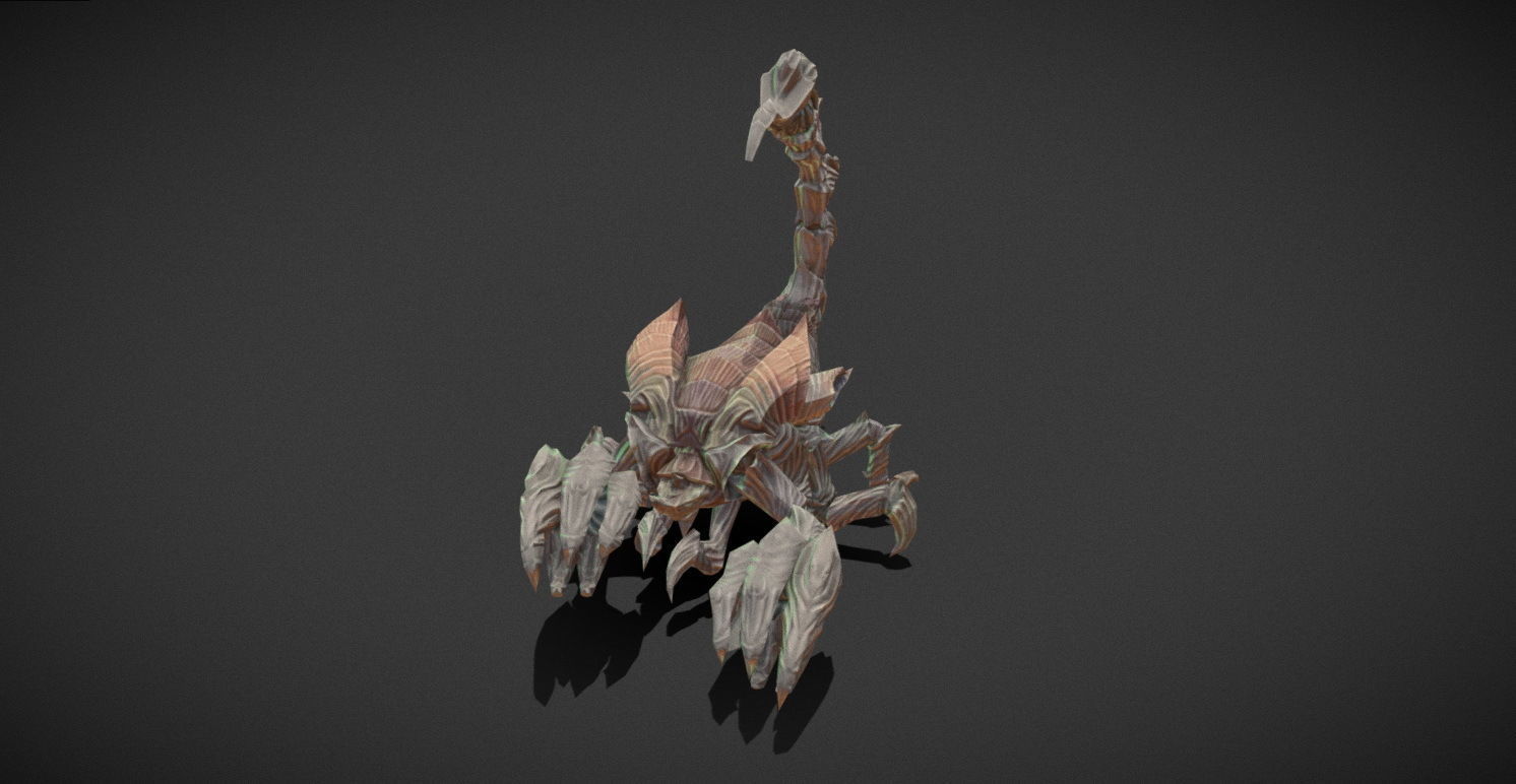 Fantasy Creature - Scorpion Low-poly 3D model_10