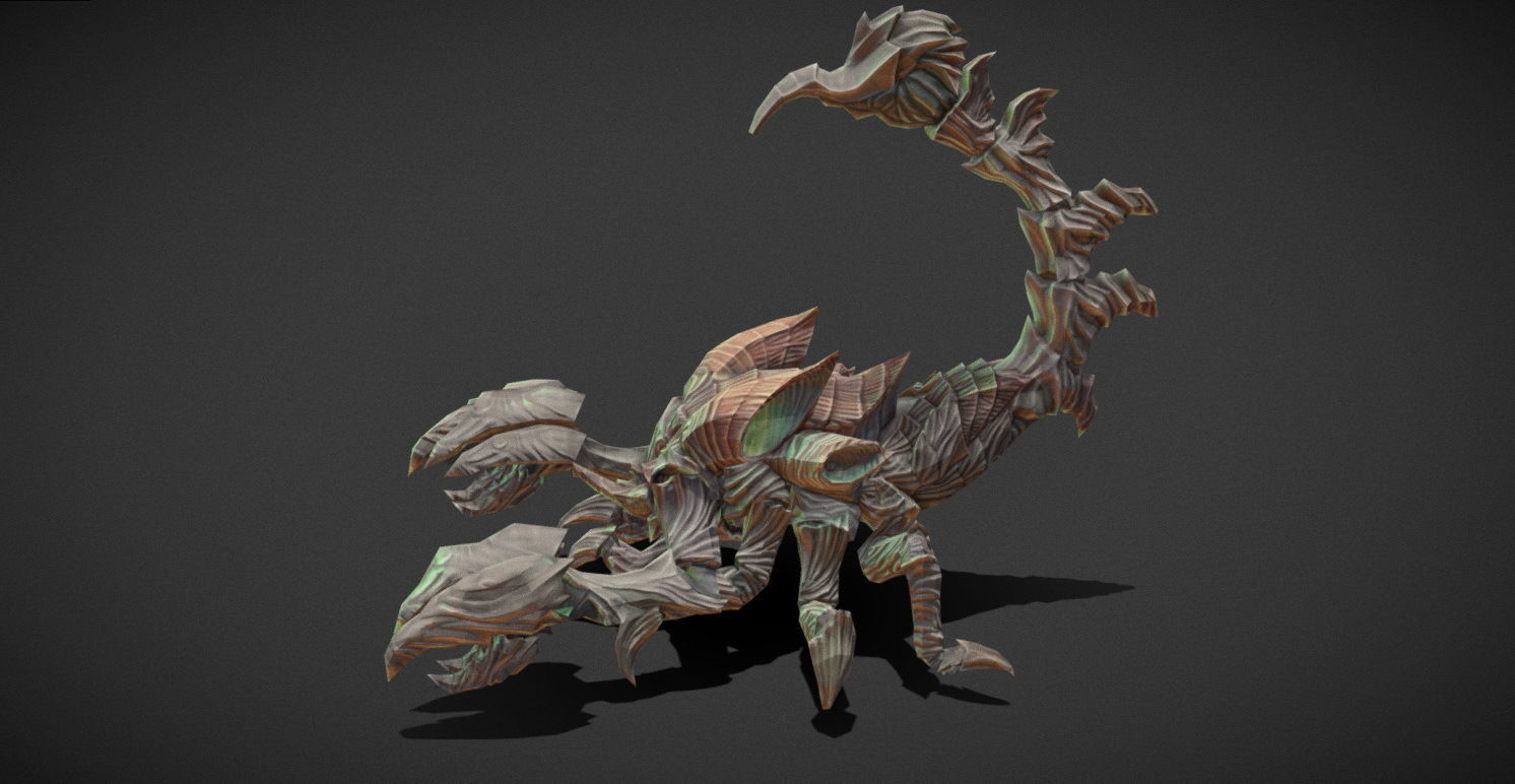 Fantasy Creature - Scorpion Low-poly 3D model_11