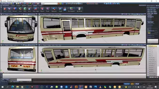 3D Volvo Rodoeste Bus VR AR low-poly 3D Model