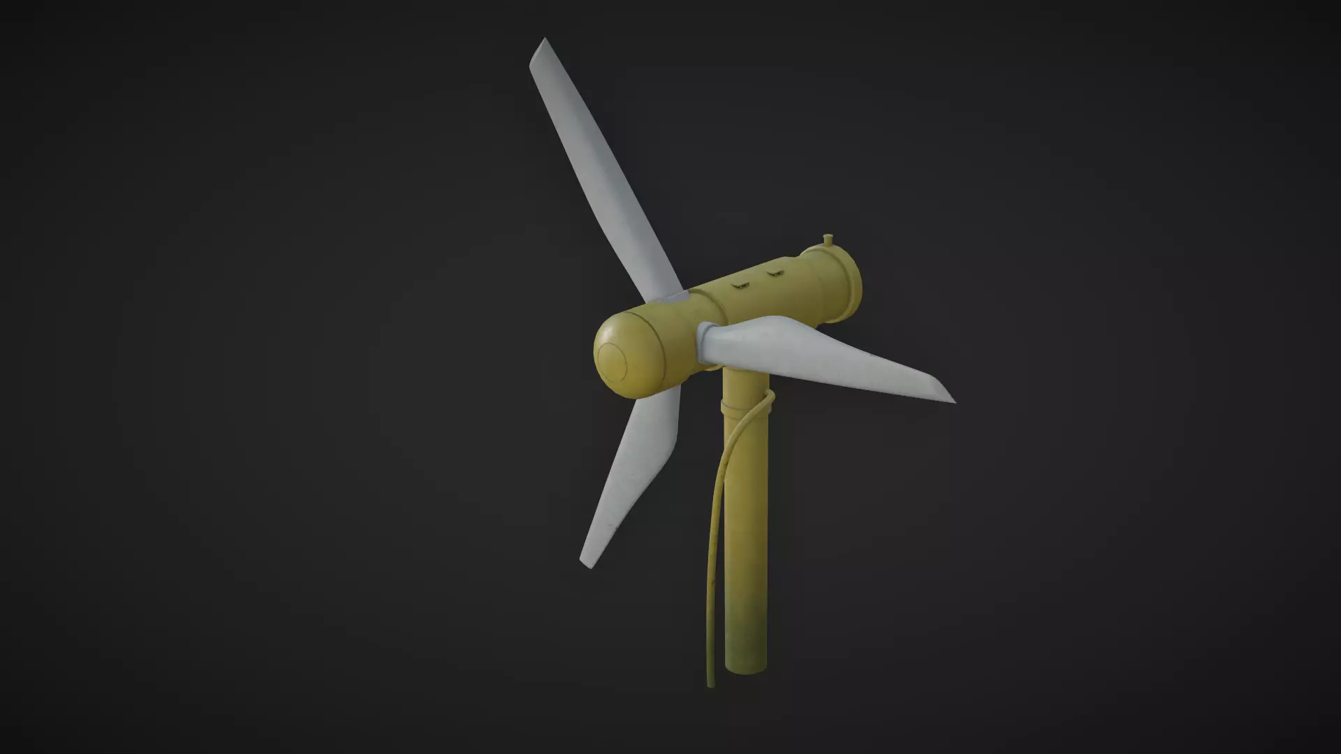 Underwater Wave Energy Collector Low-poly 3D model_0