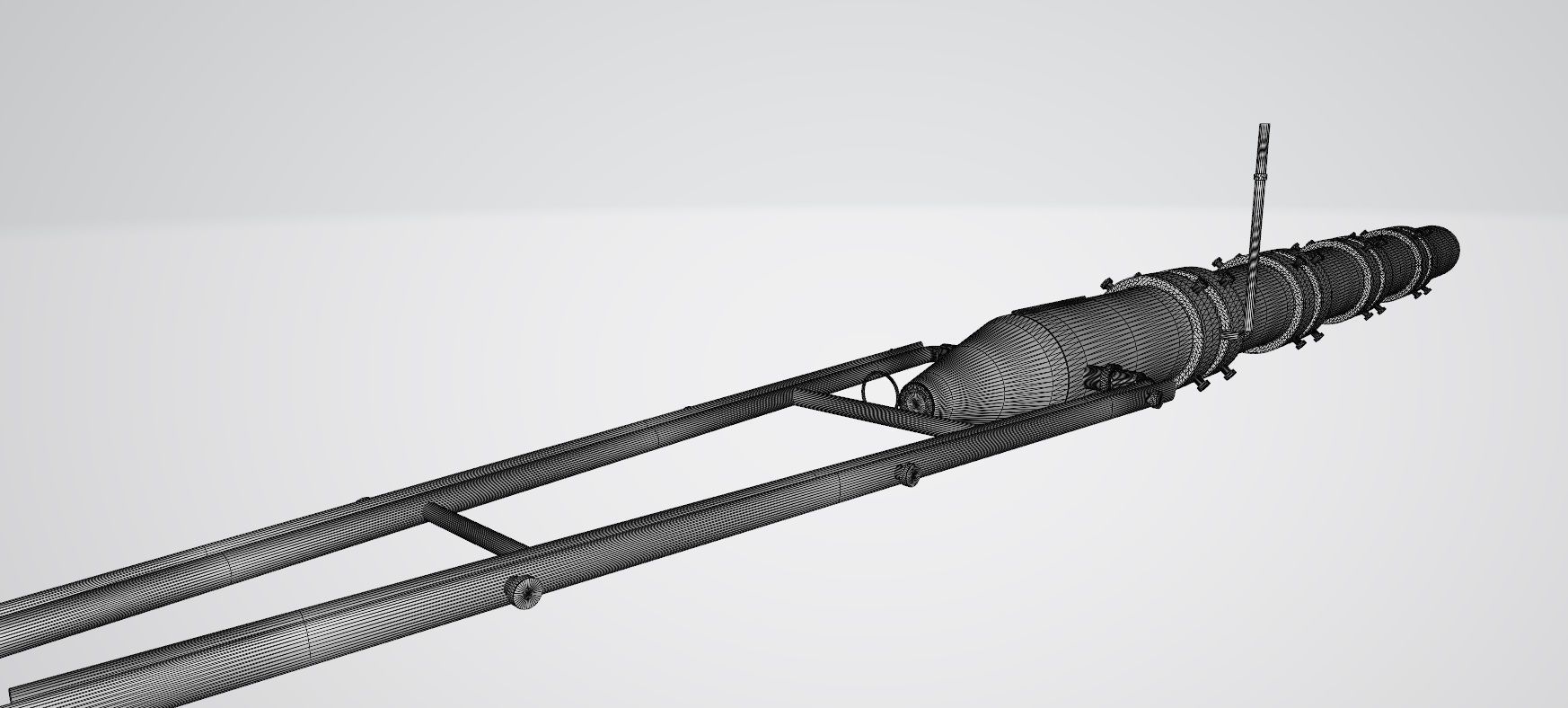 Underwater Wave Energy Collector Low-poly 3D model_6