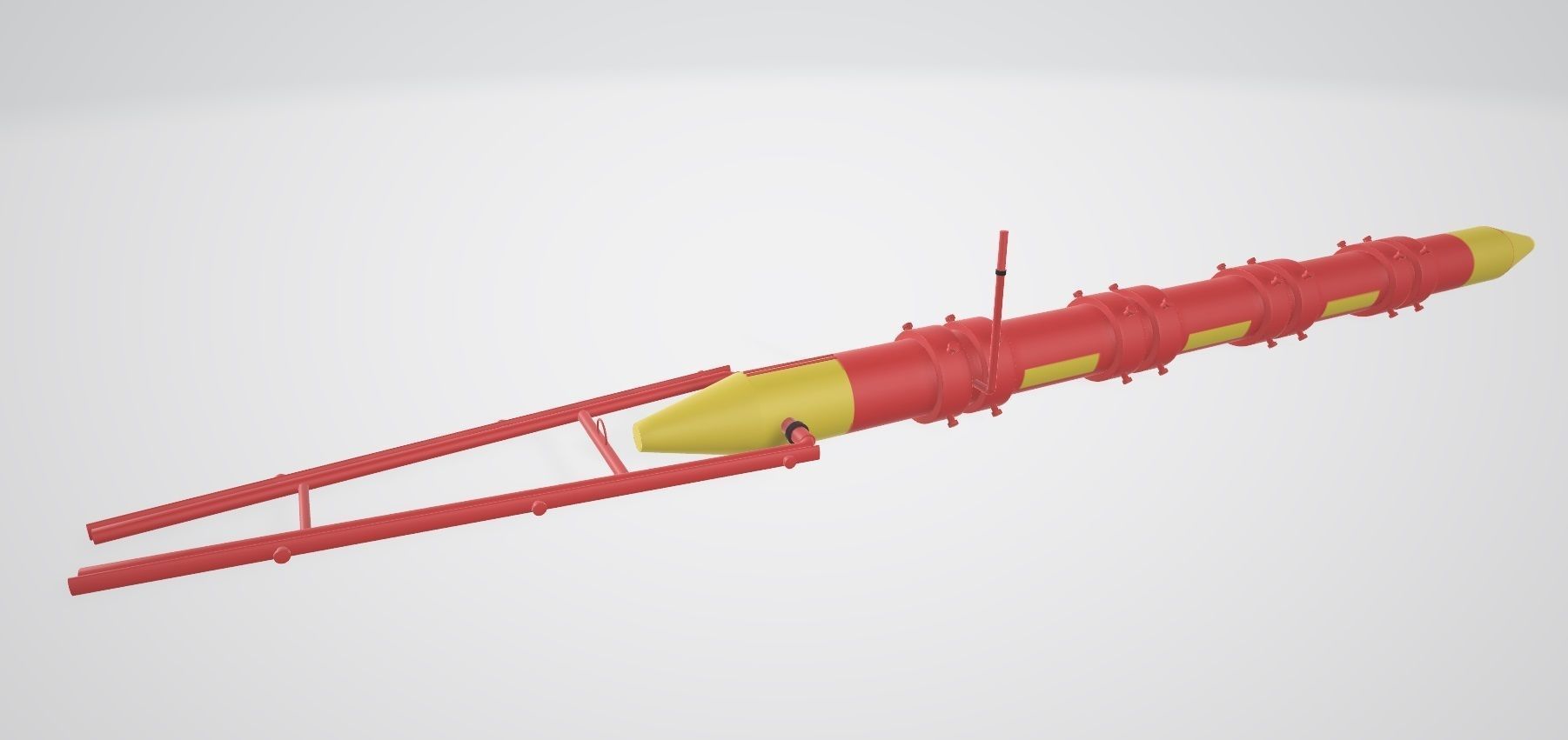 Underwater Wave Energy Collector Low-poly 3D model_3