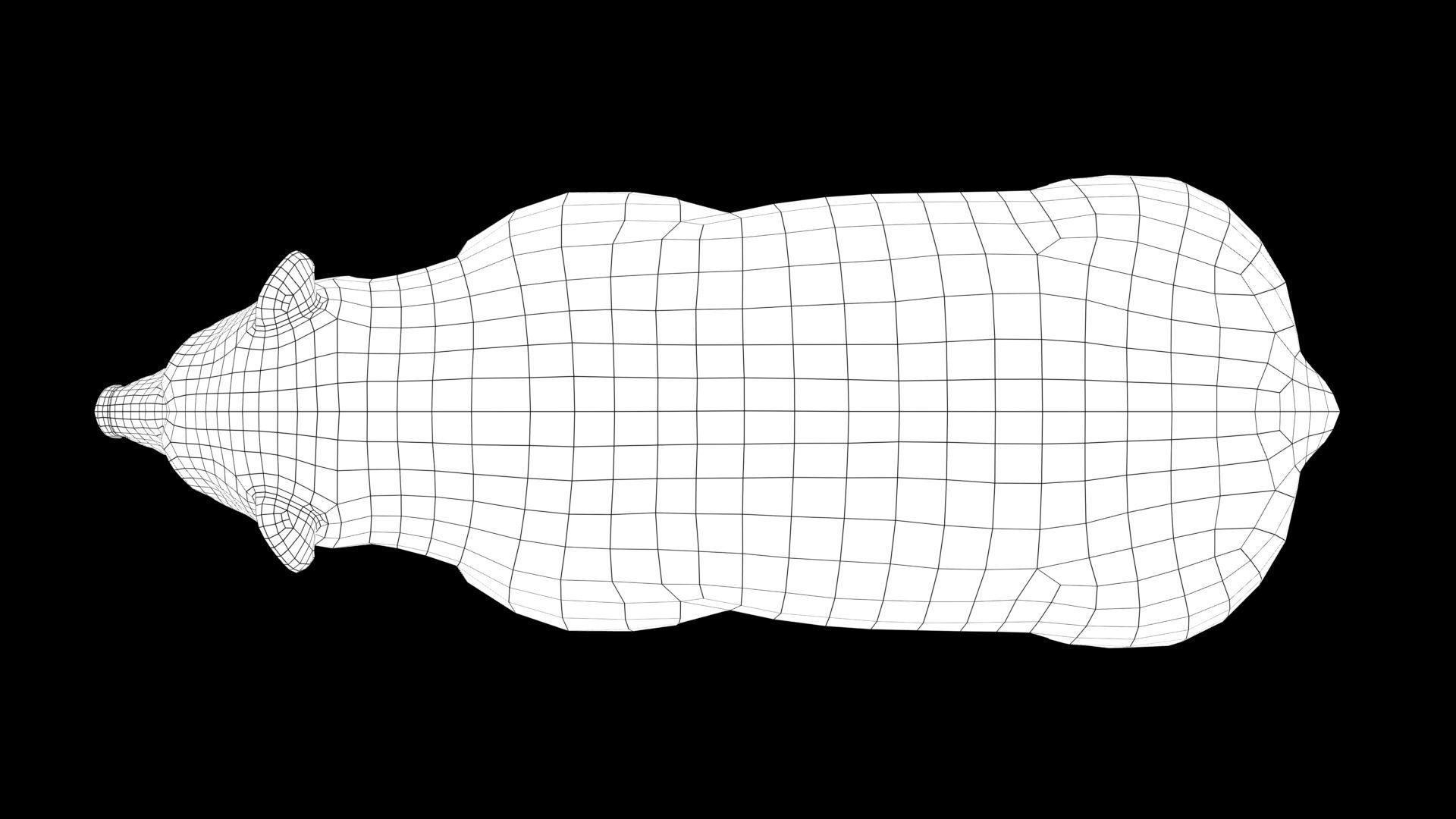 wild bear Low-poly 3D model_9