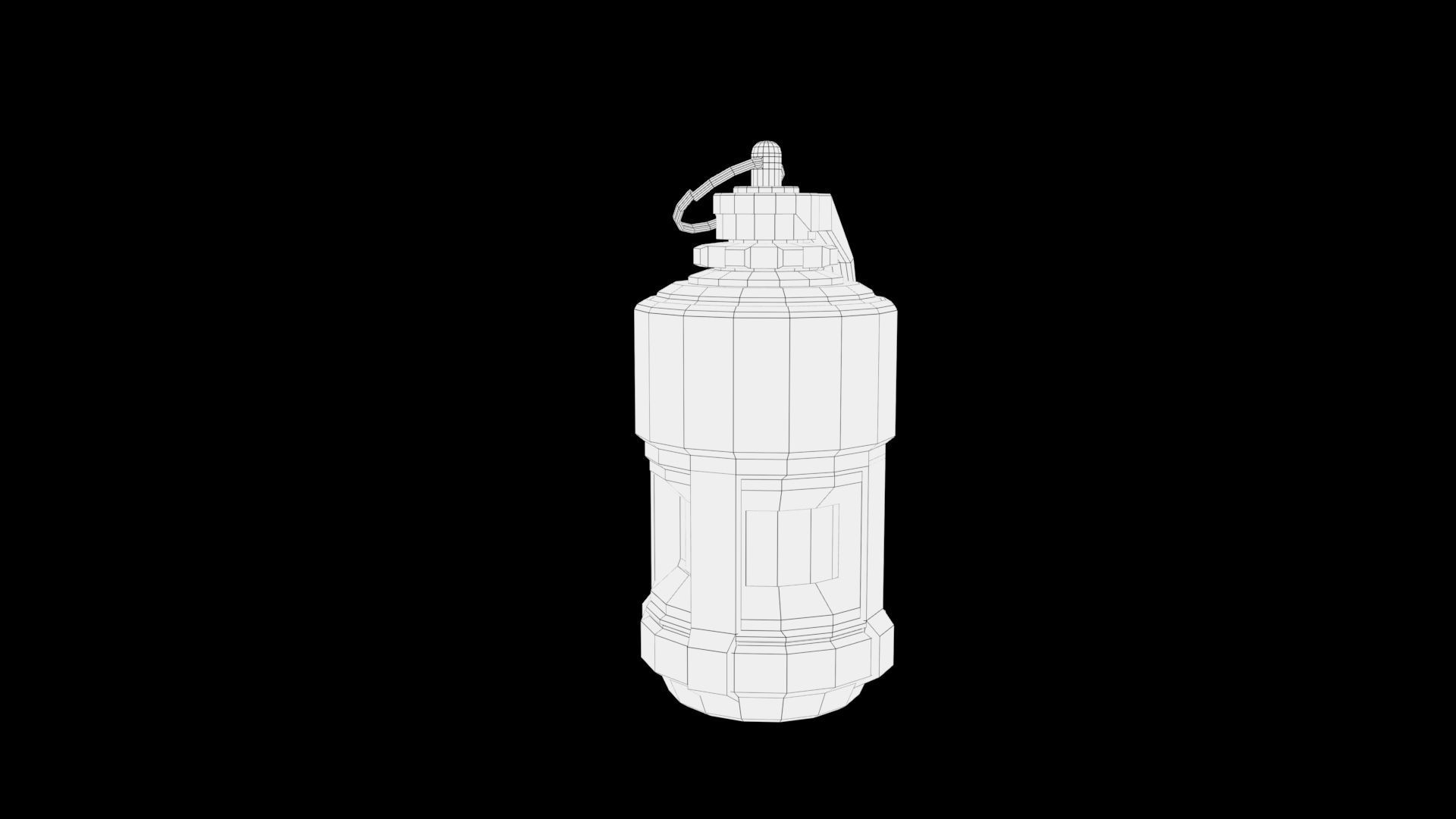 grenade fire extinguisher Low-poly 3D model_8