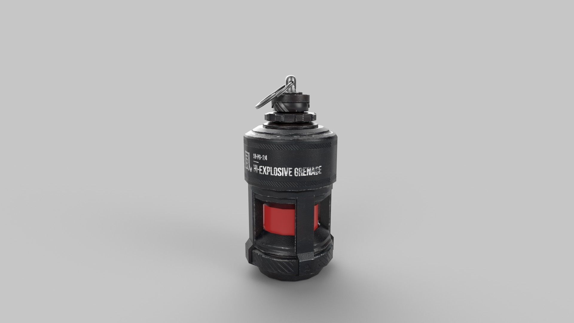 grenade fire extinguisher Low-poly 3D model_2
