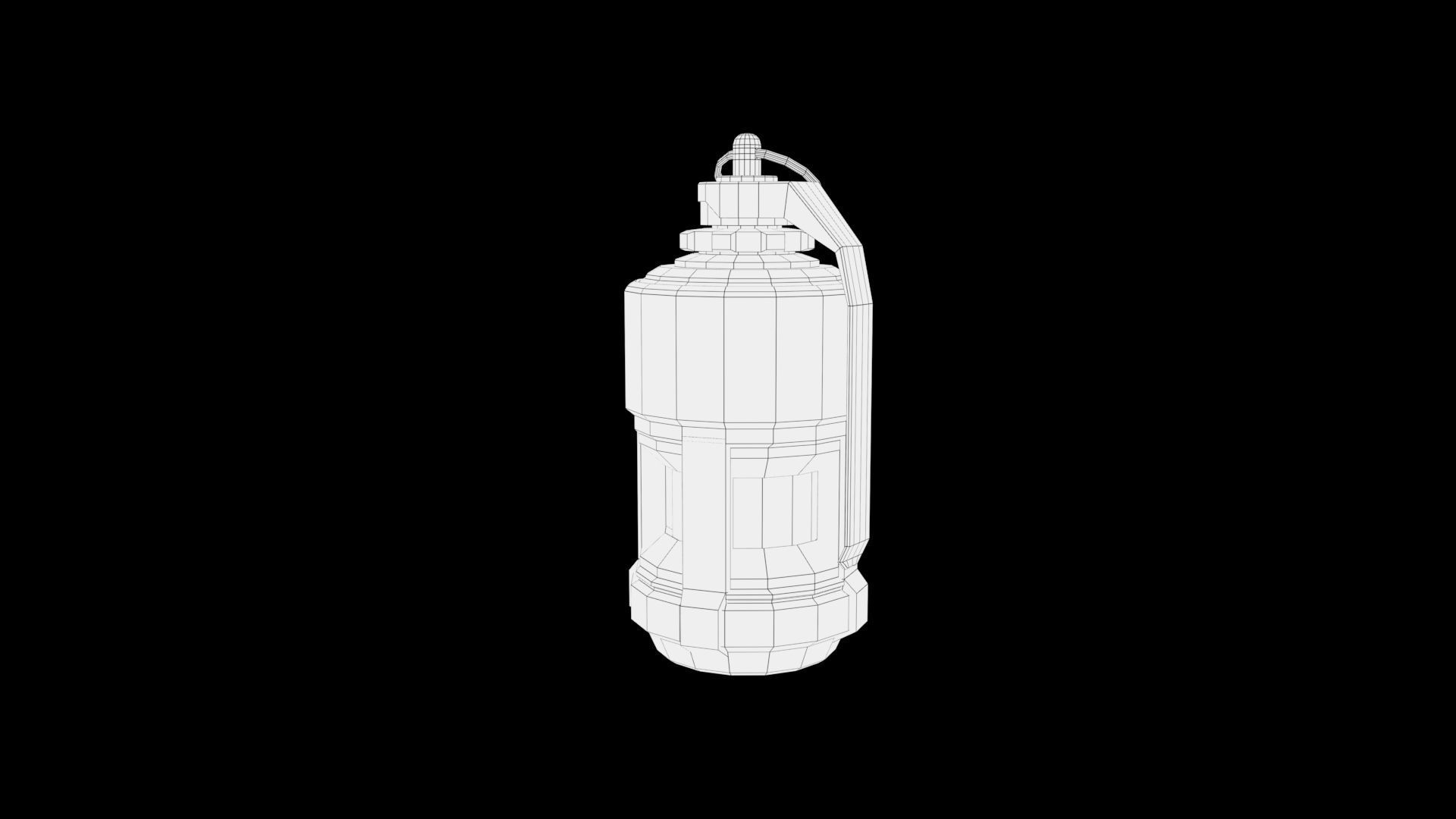 grenade fire extinguisher Low-poly 3D model_7