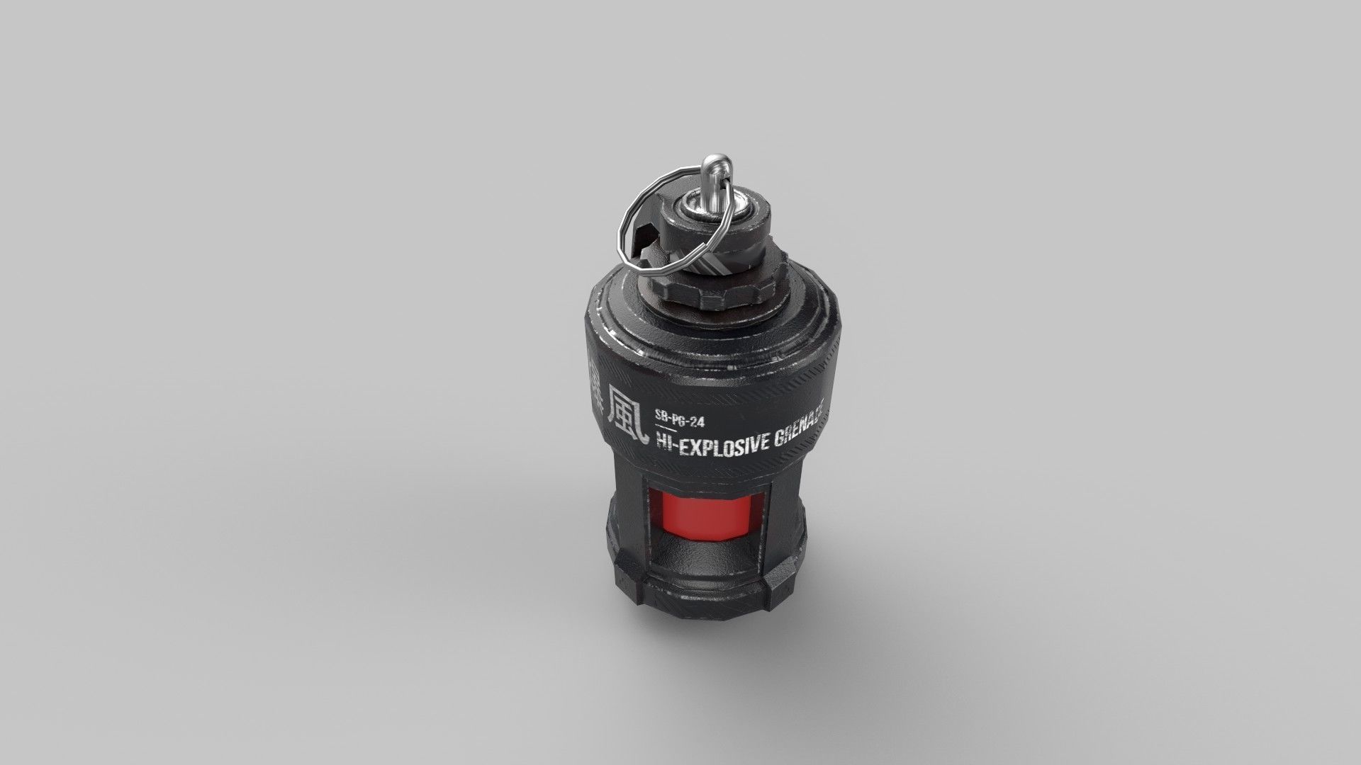 grenade fire extinguisher Low-poly 3D model_4