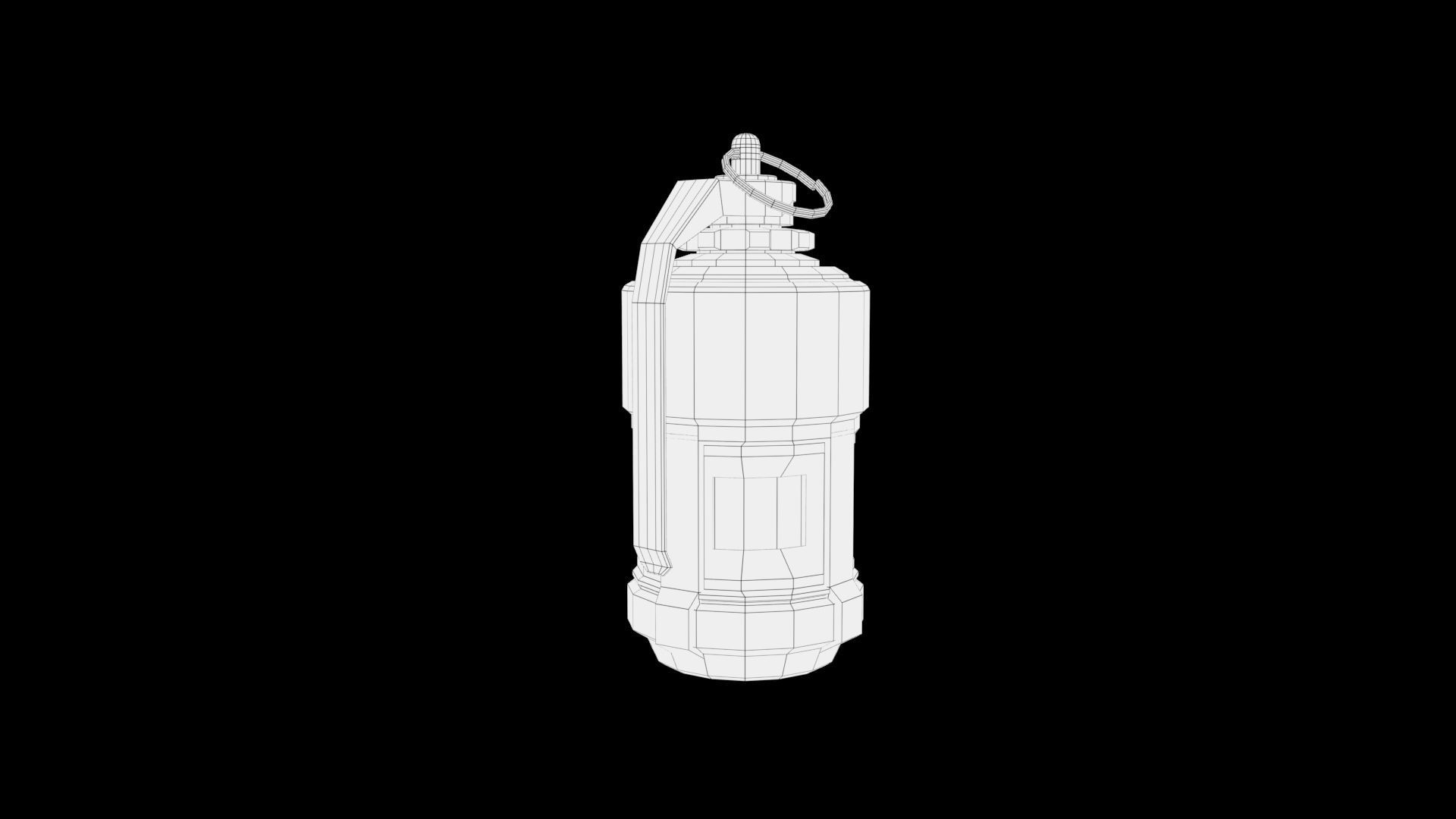 grenade fire extinguisher Low-poly 3D model_6
