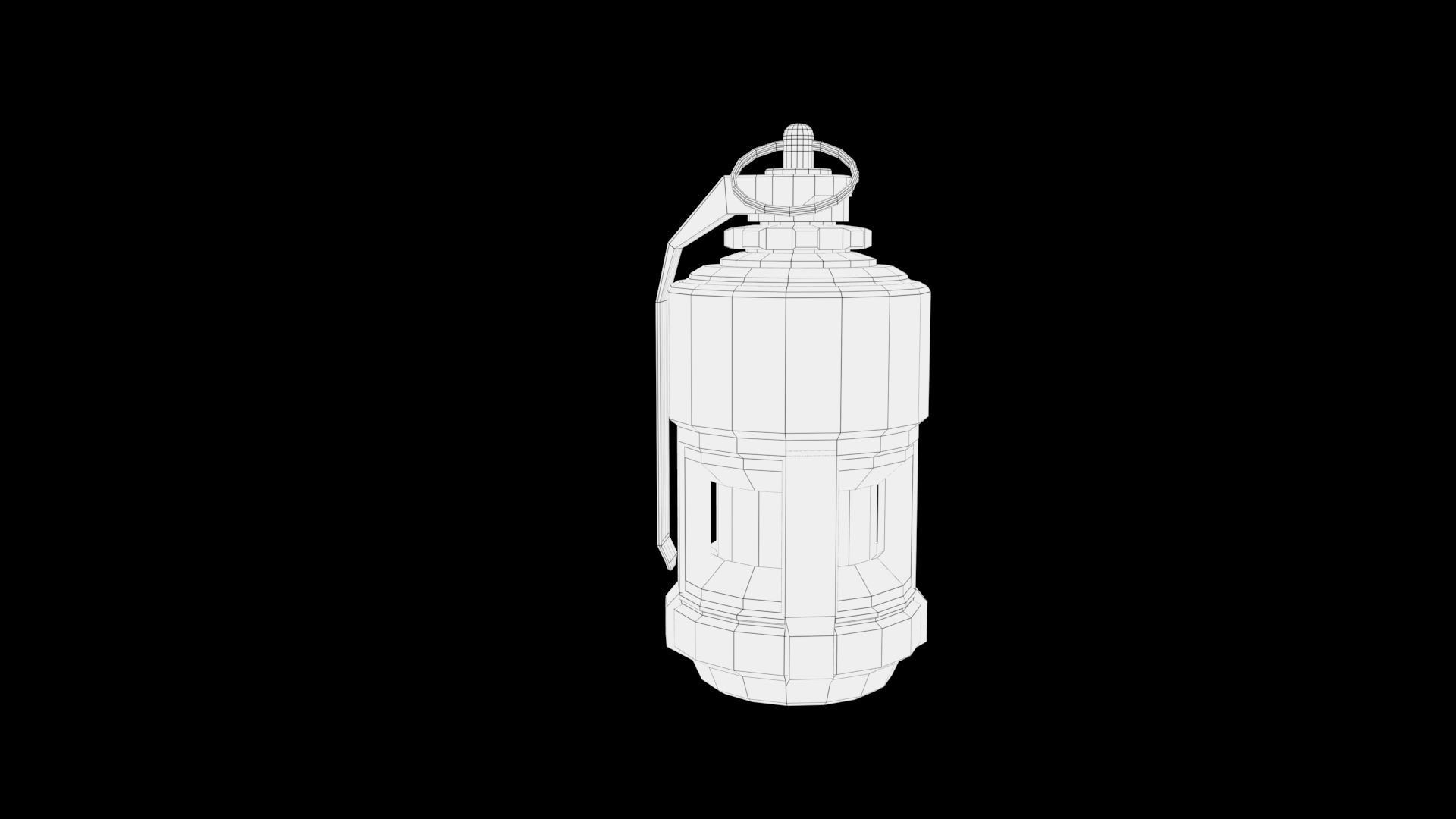 grenade fire extinguisher Low-poly 3D model_5