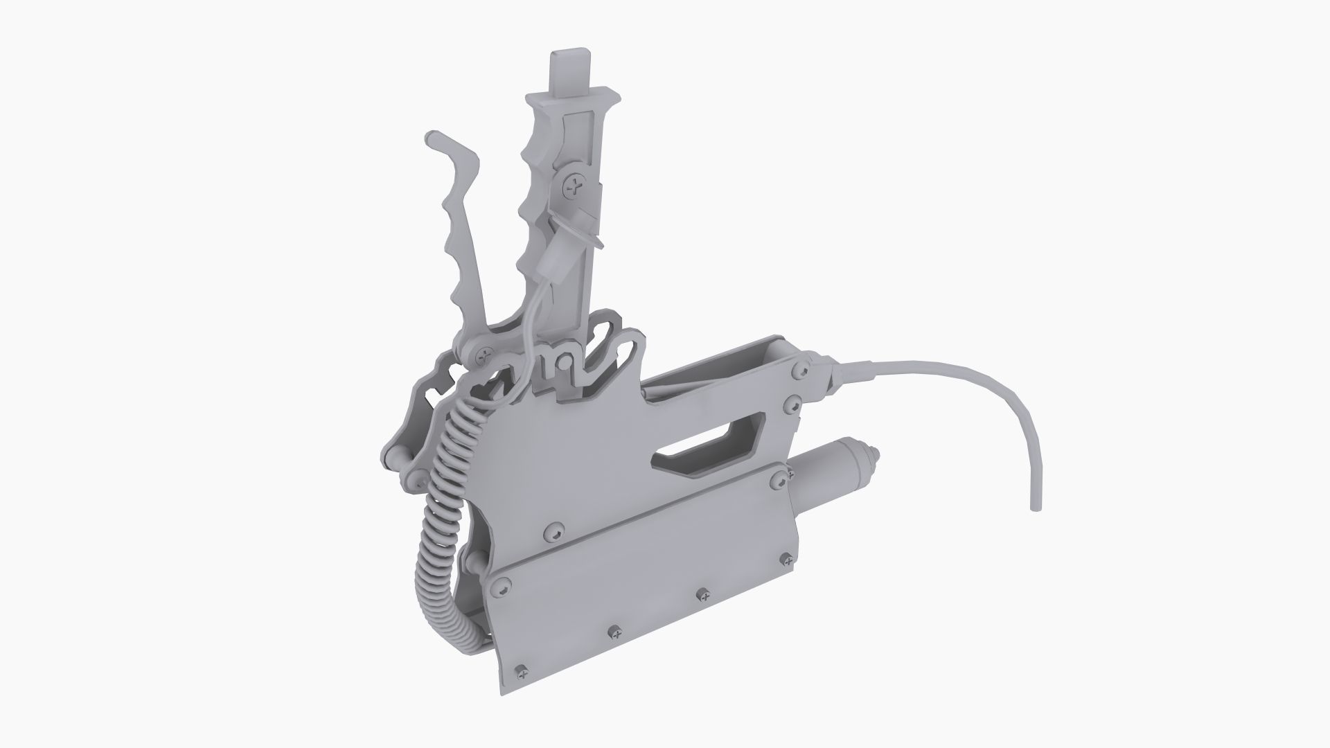 MM Billet 3 Speed complete shifter Low-poly 3D model_7